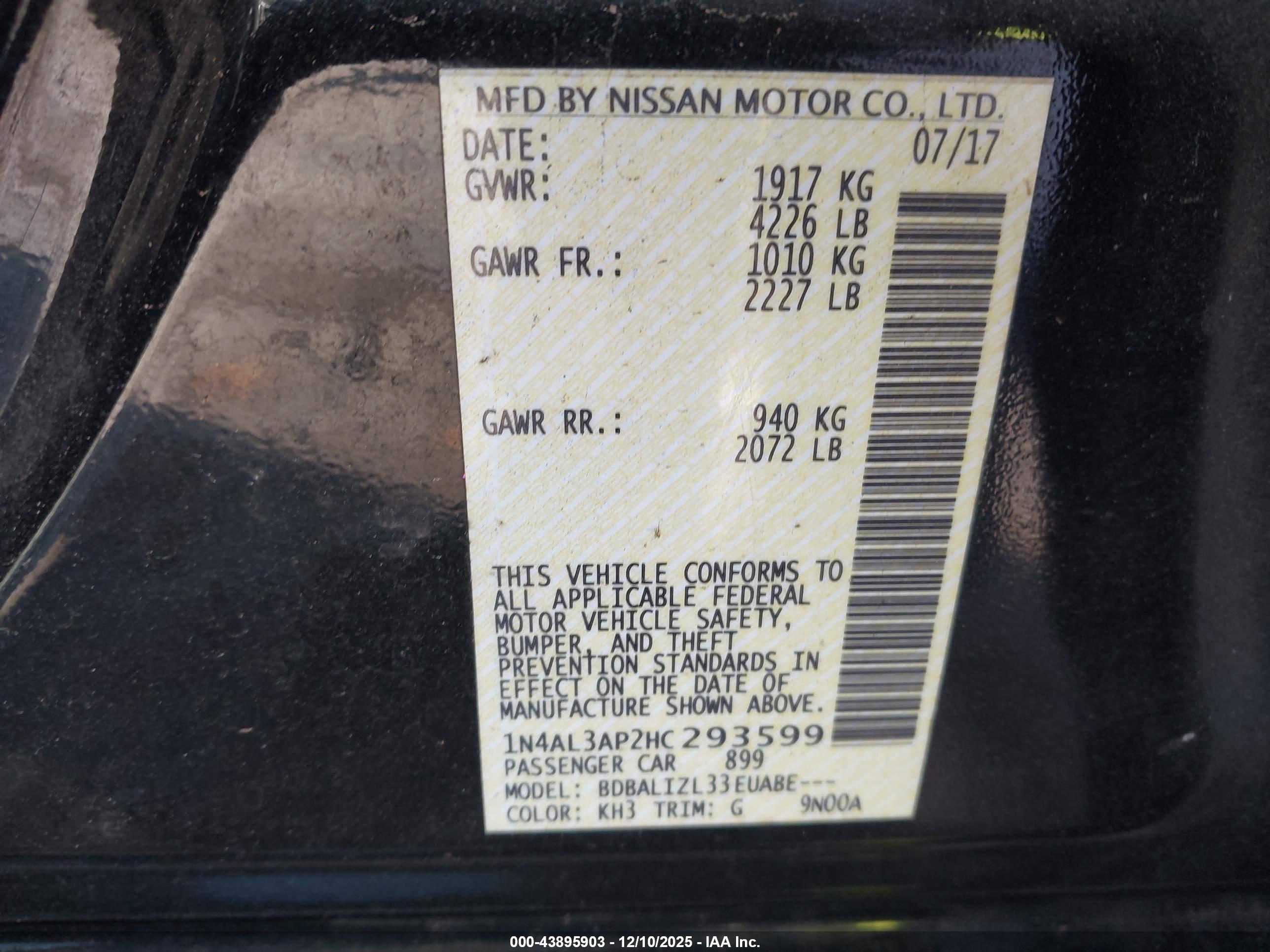 NISSAN ALTIMA image 9