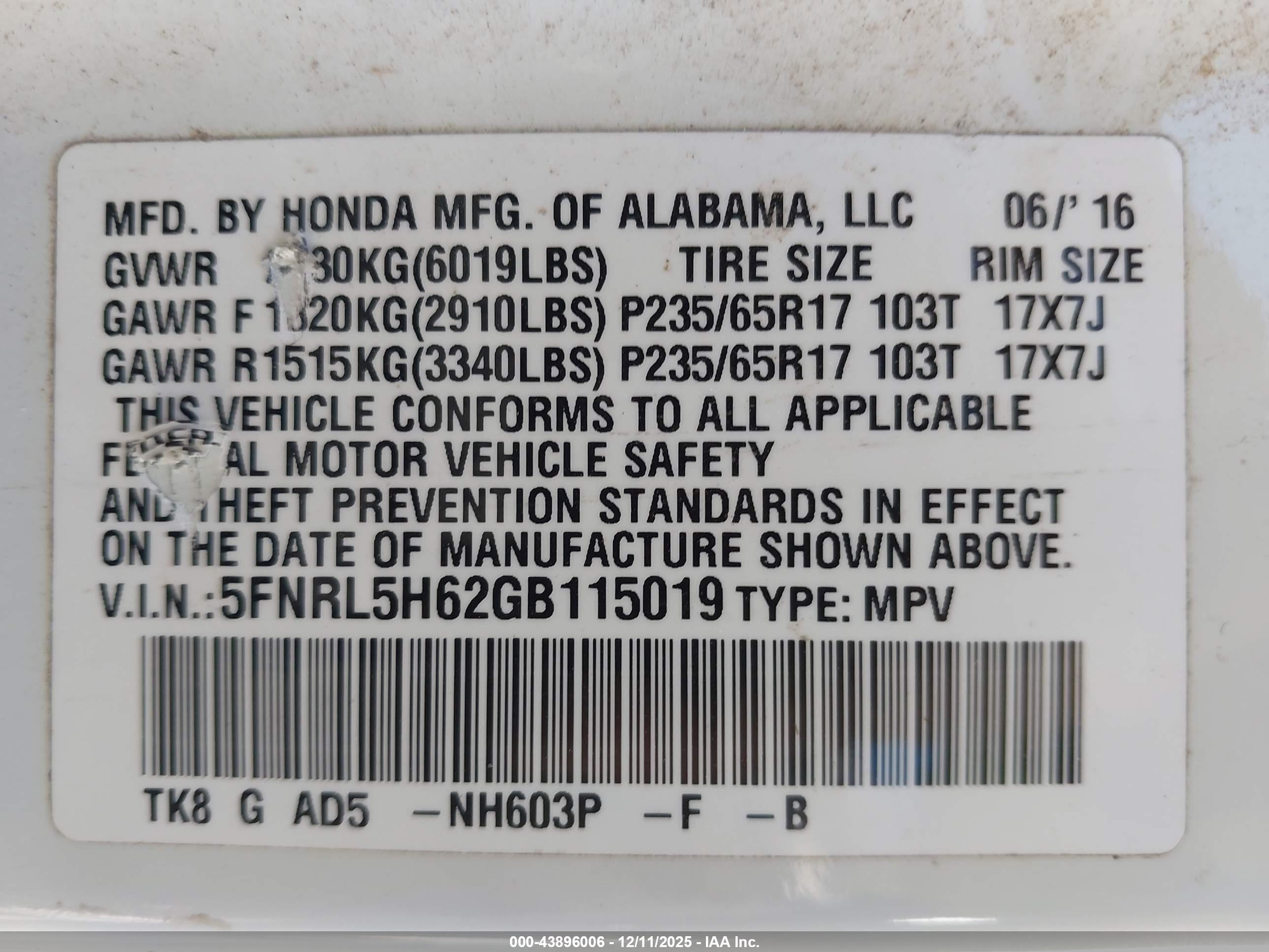 HONDA ODYSSEY image 9