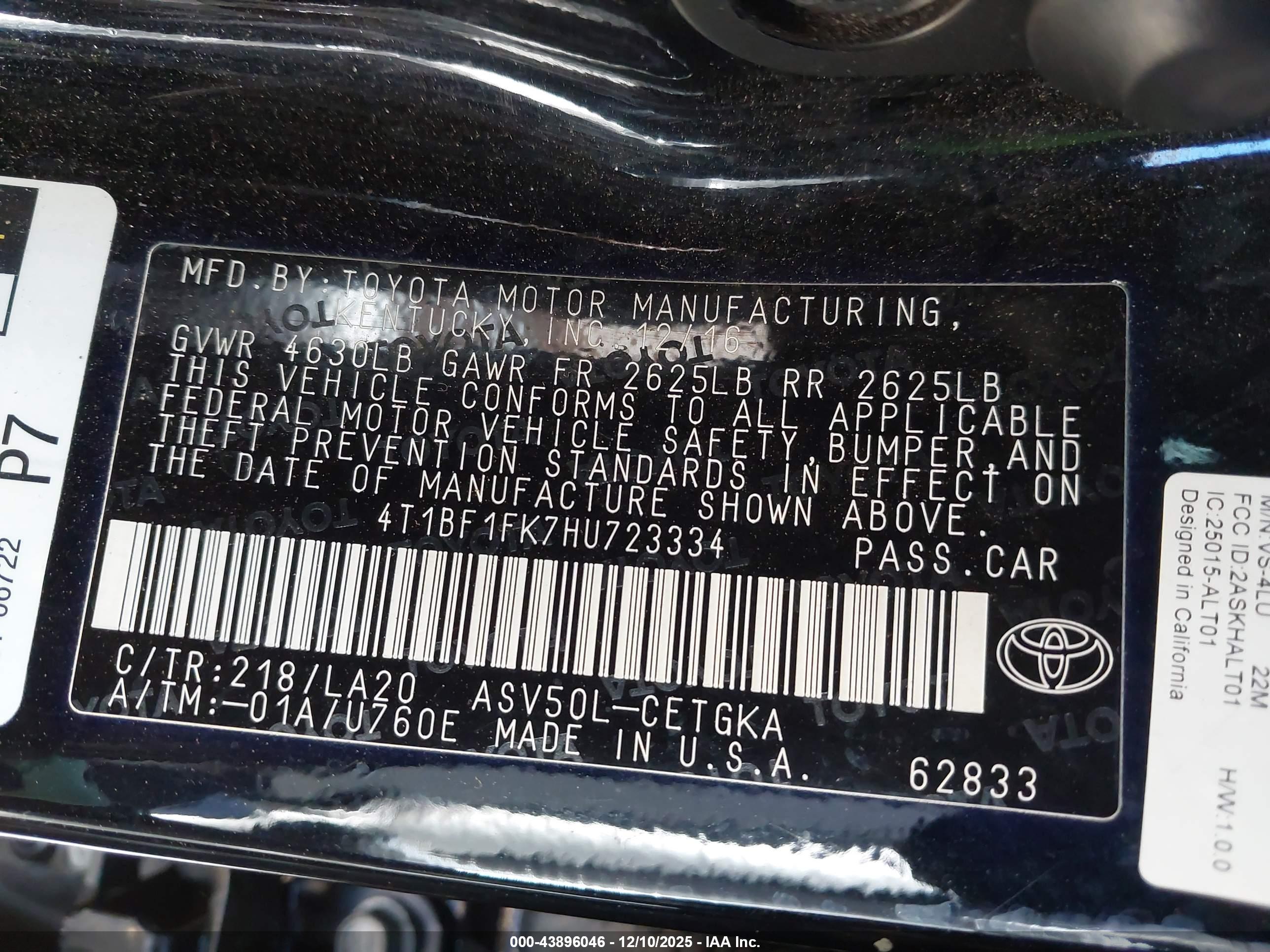 TOYOTA CAMRY image 9
