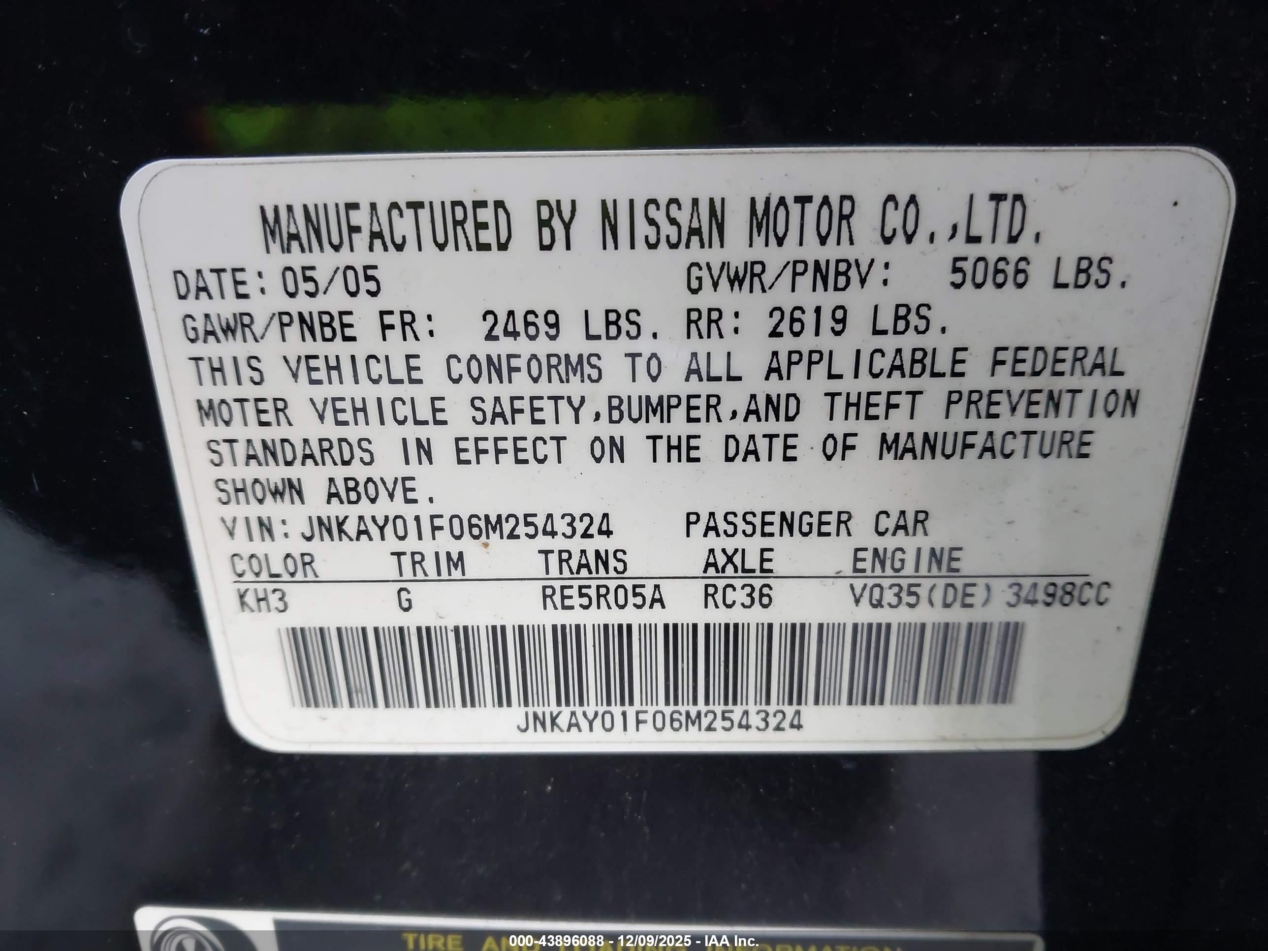 INFINITI M35X image 9