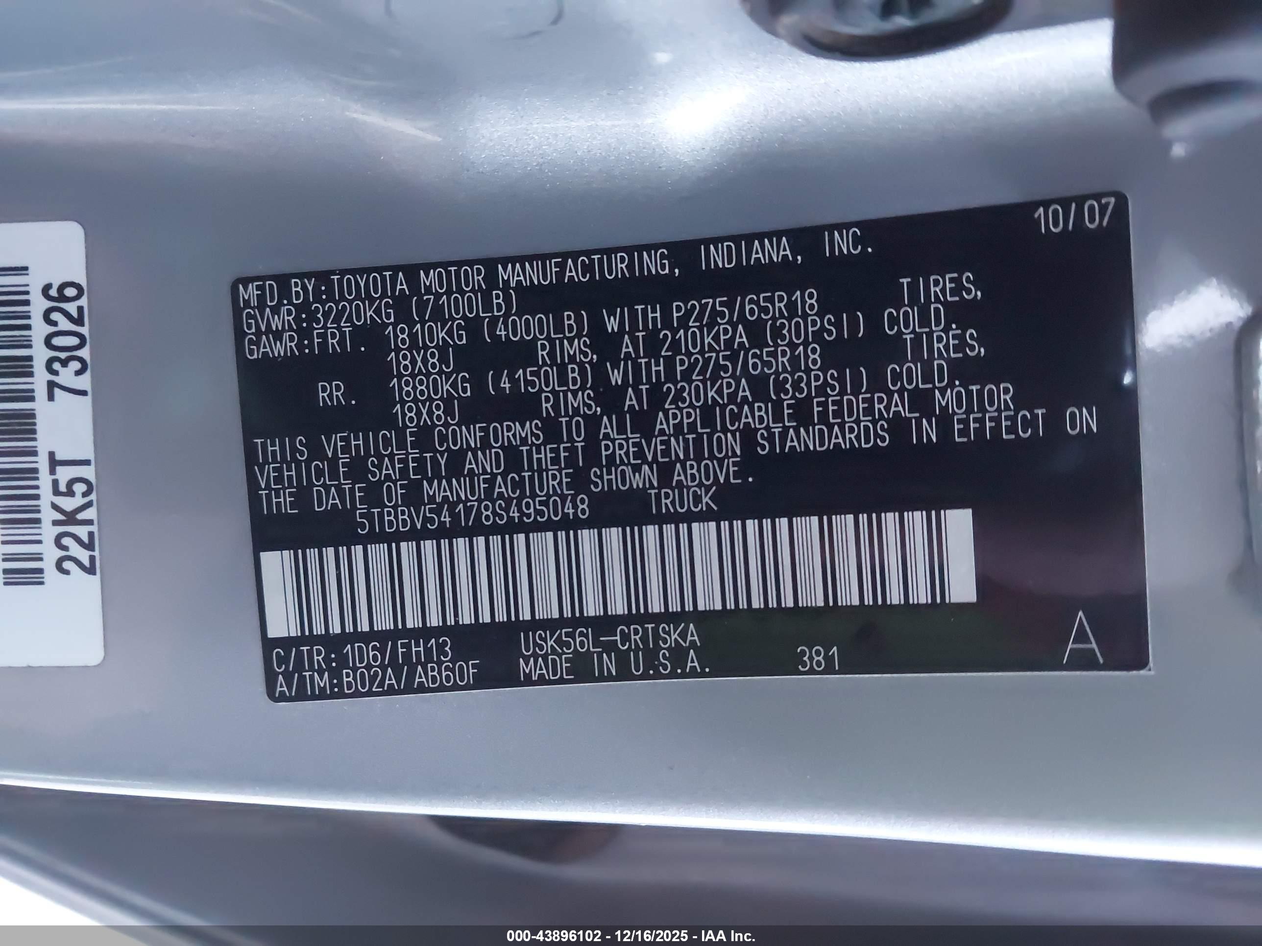 TOYOTA TUNDRA image 9
