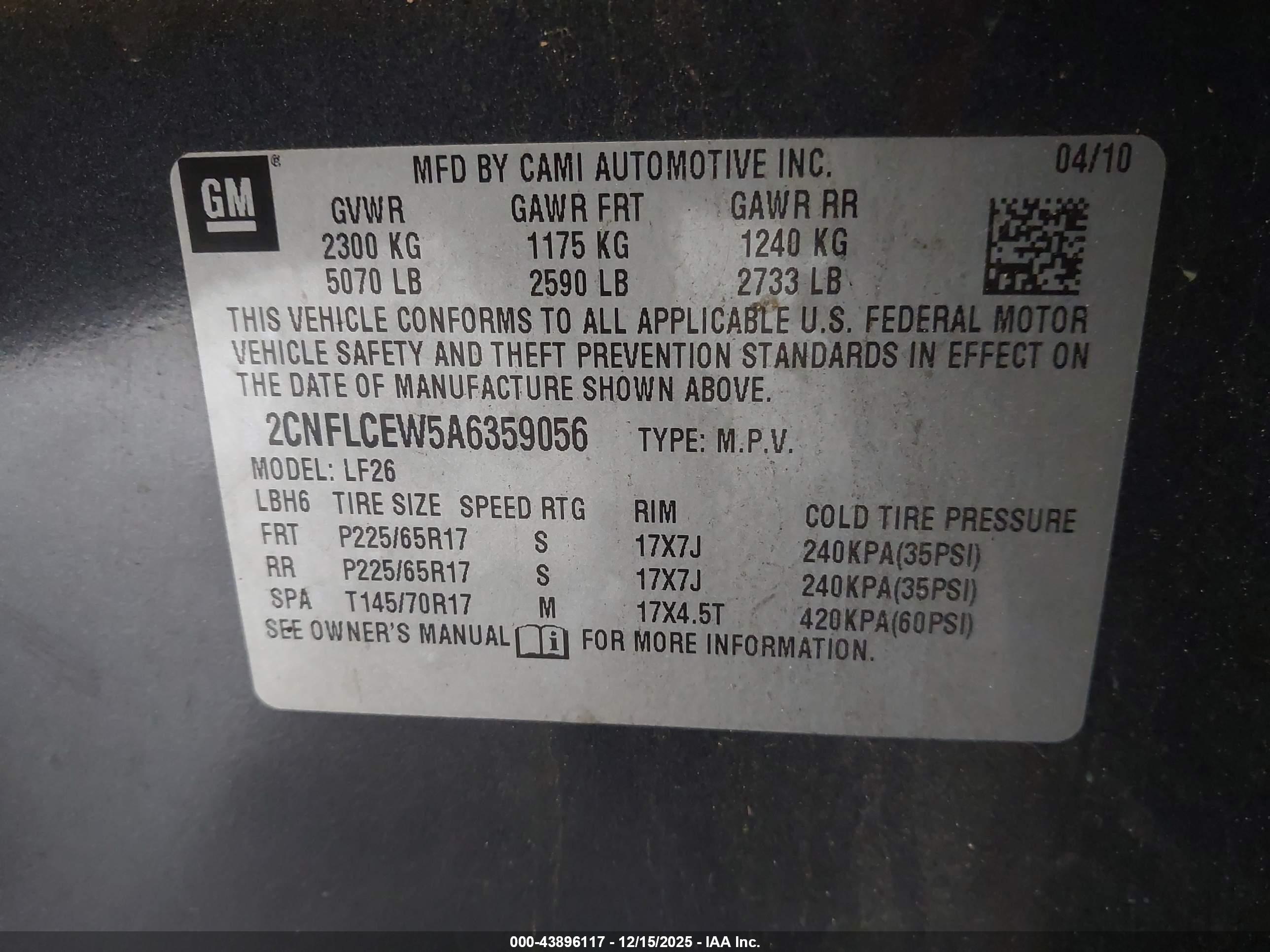 CHEVROLET EQUINOX image 9