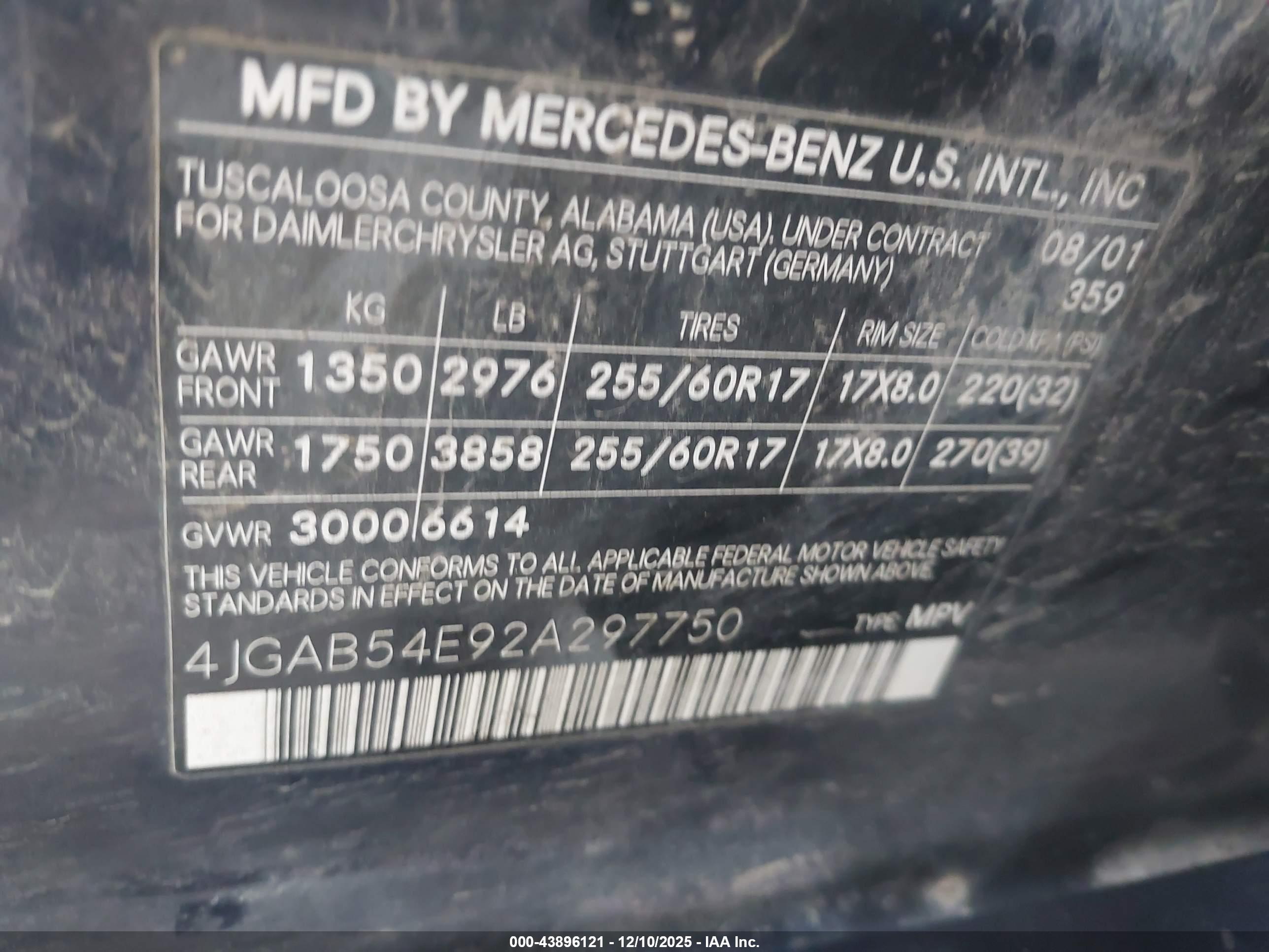 MERCEDES-BENZ ML image 9