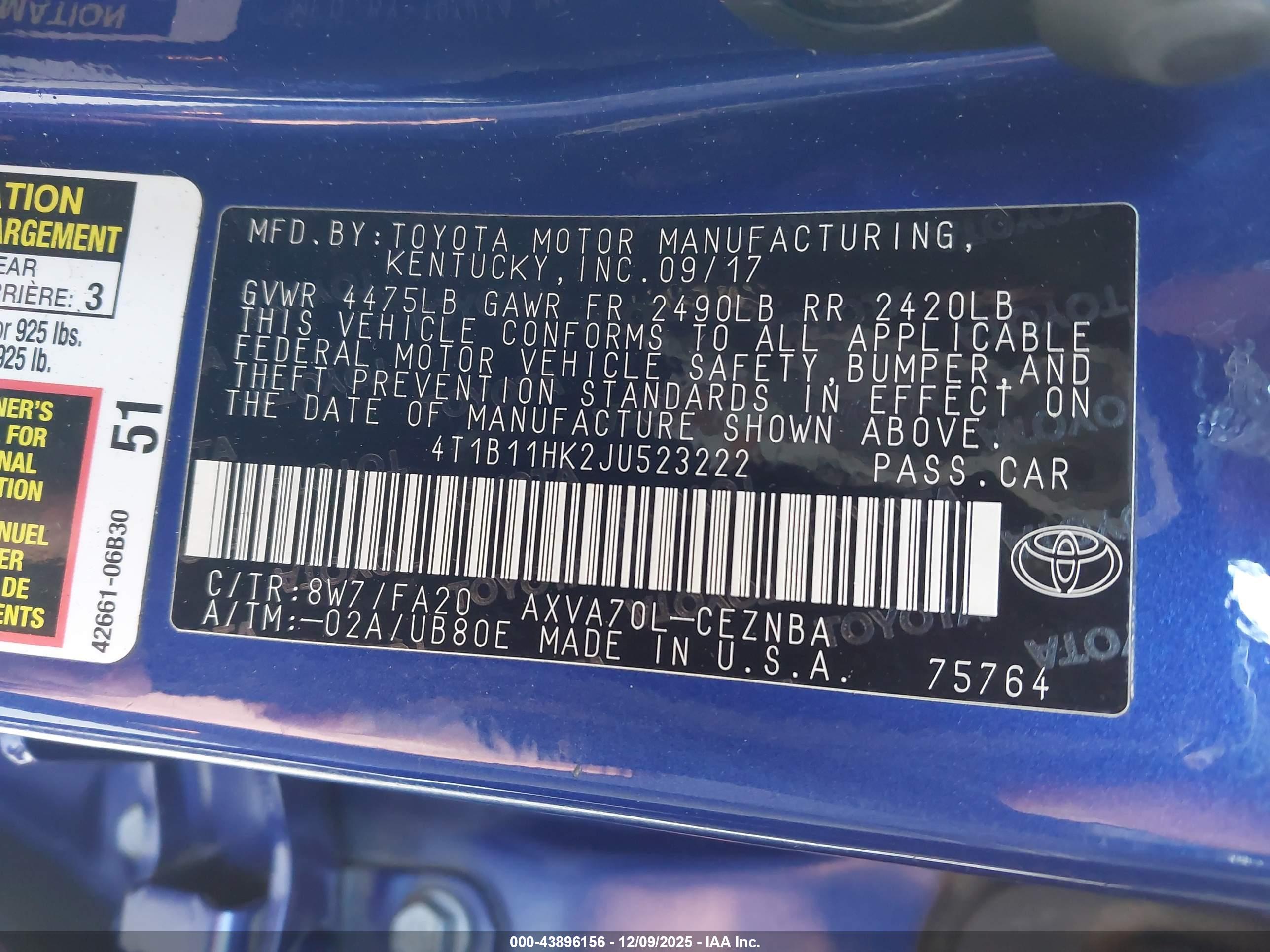 TOYOTA CAMRY image 9