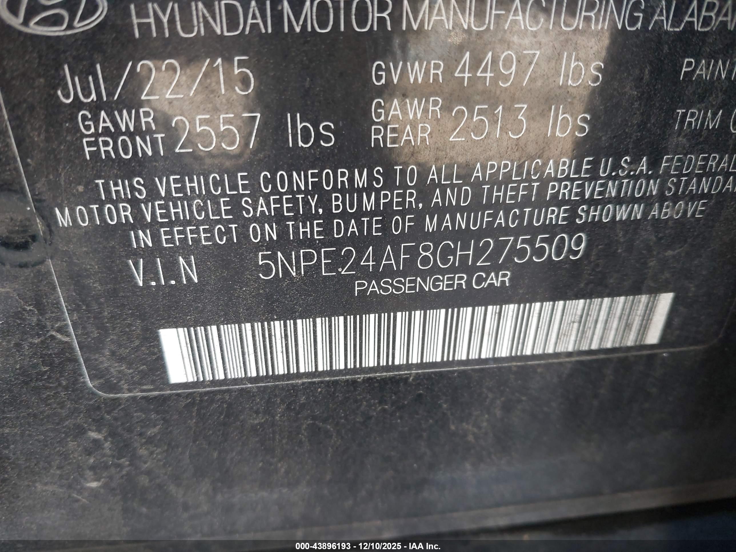 HYUNDAI SONATA image 9