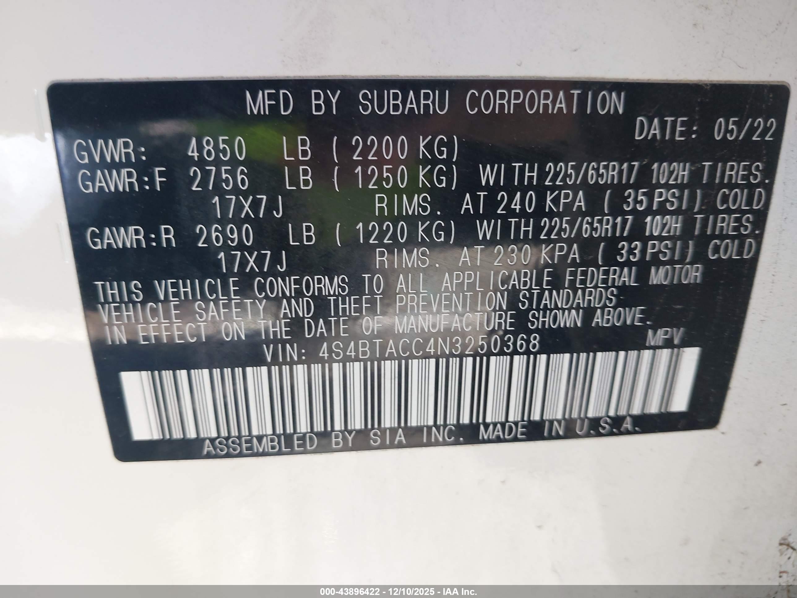 SUBARU OUTBACK image 9