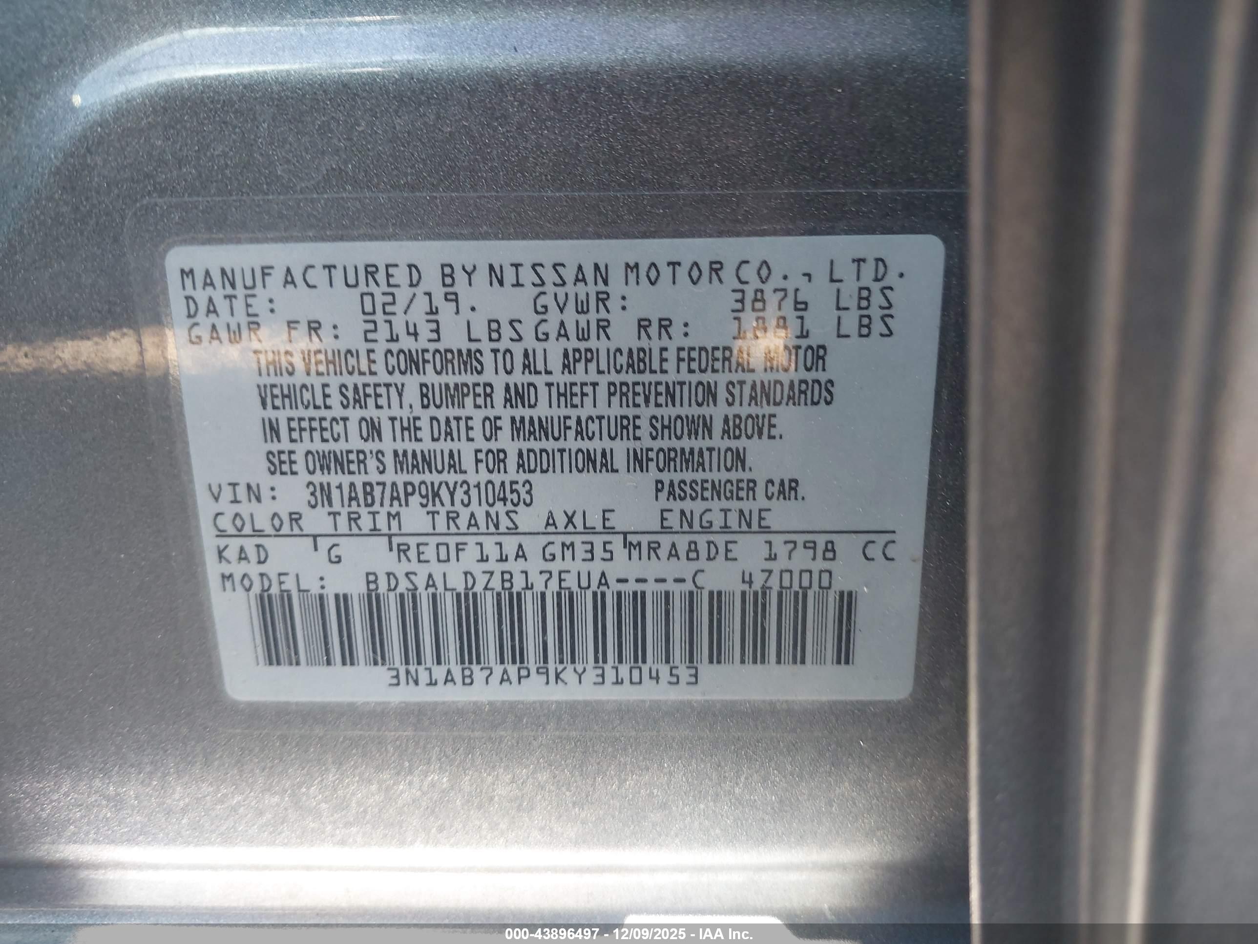 NISSAN SENTRA image 9