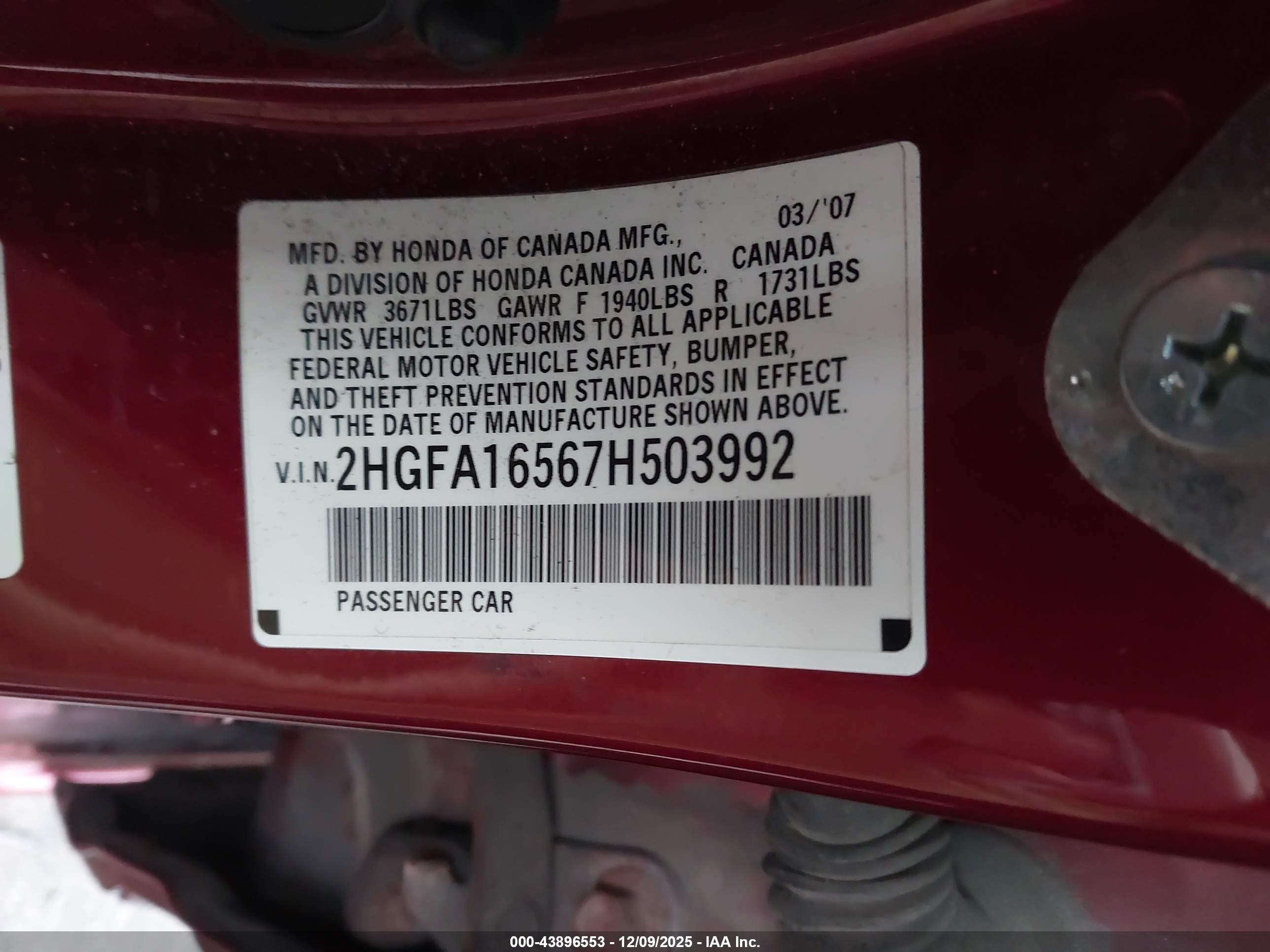 HONDA CIVIC image 9