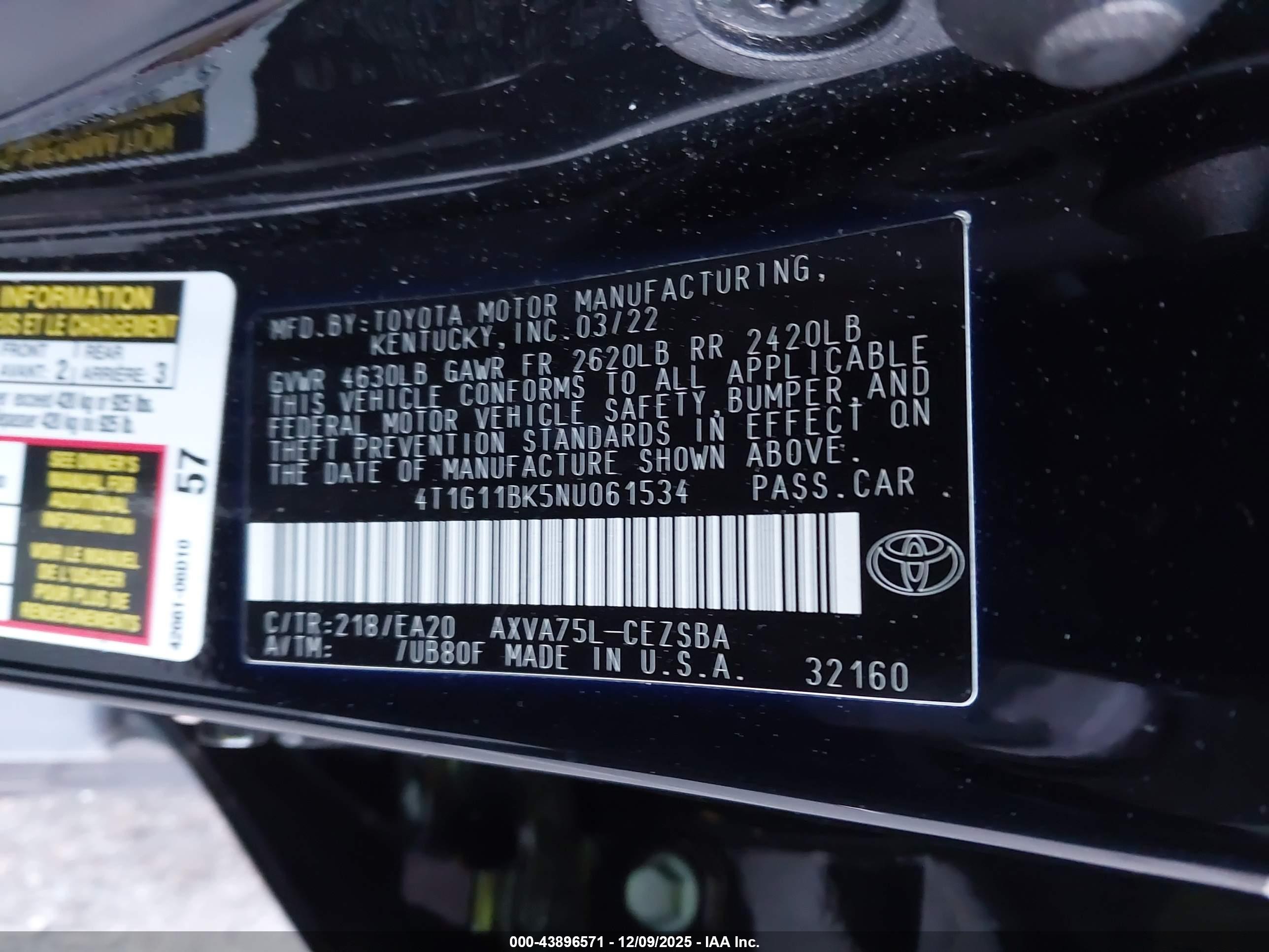TOYOTA CAMRY image 9