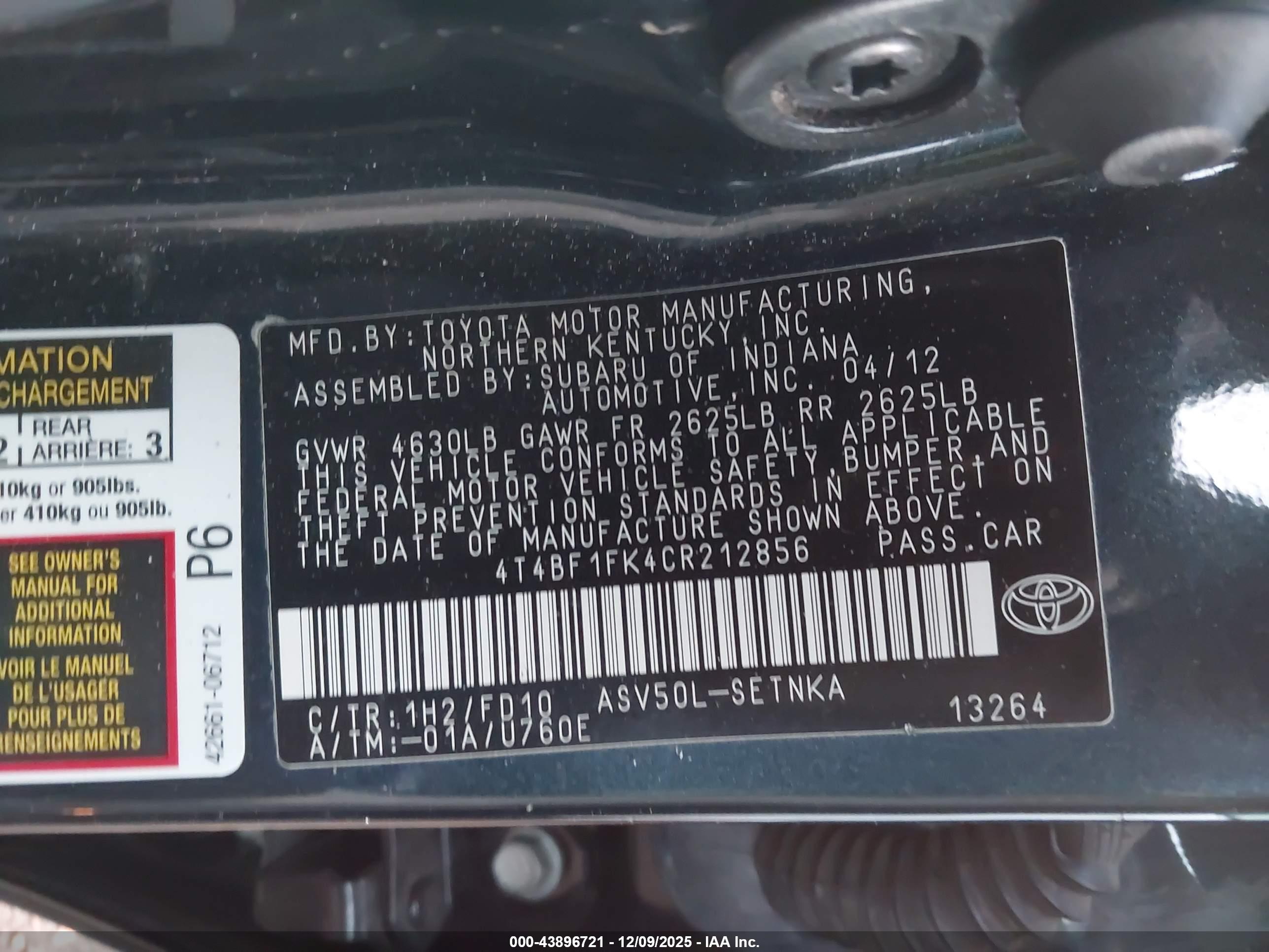 TOYOTA CAMRY image 9