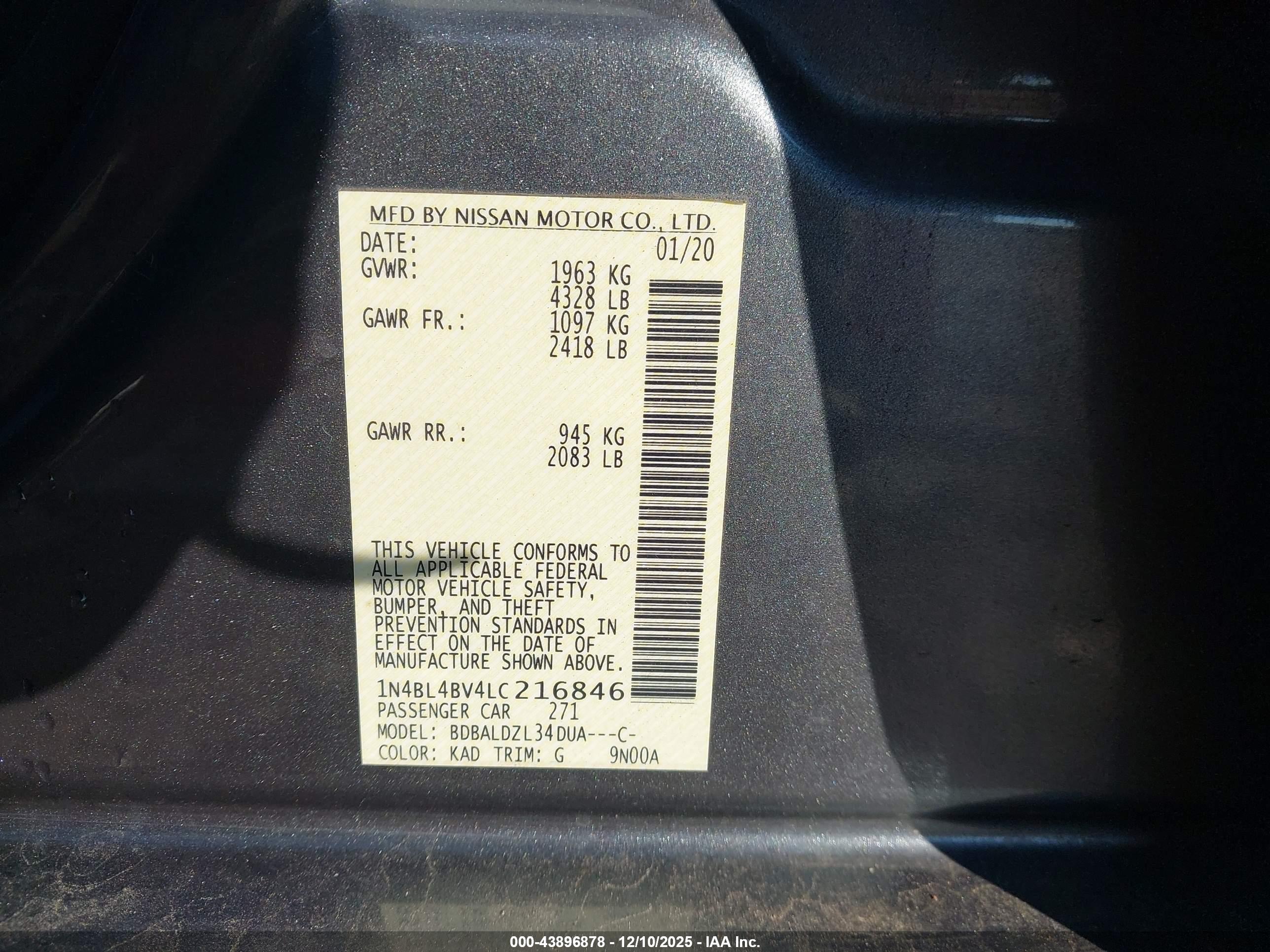 NISSAN ALTIMA image 9