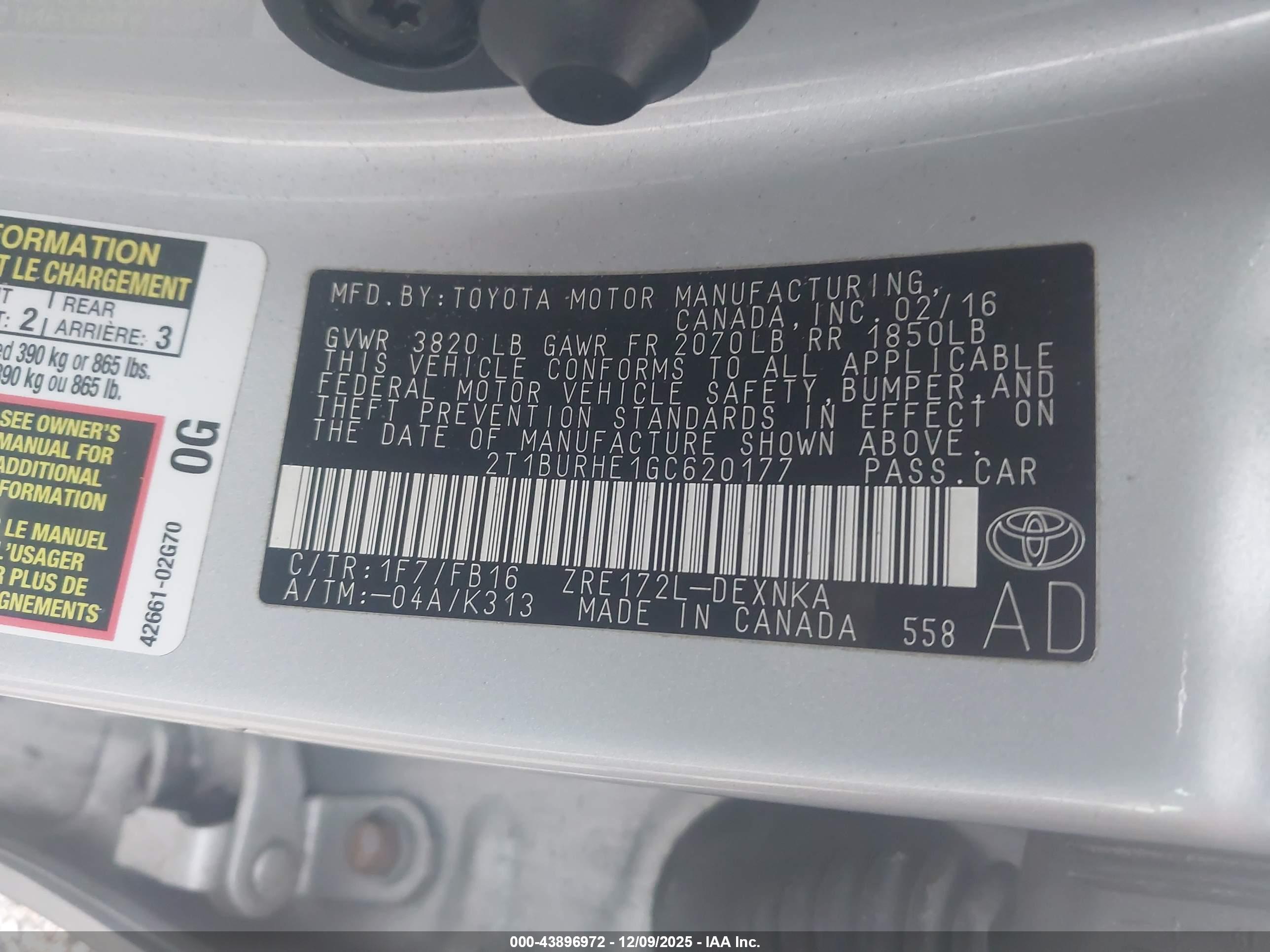 TOYOTA COROLLA image 9