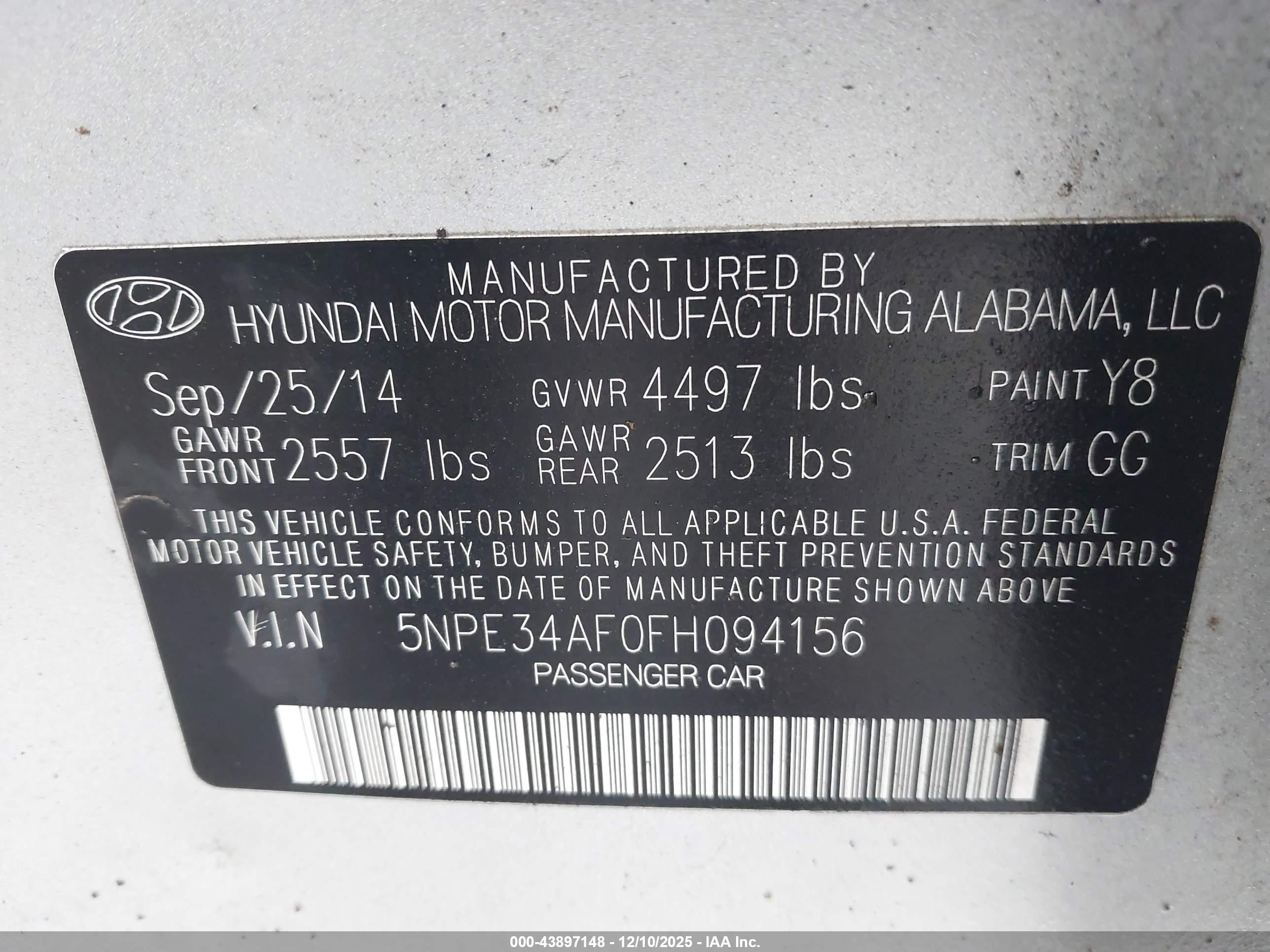 HYUNDAI SONATA image 9