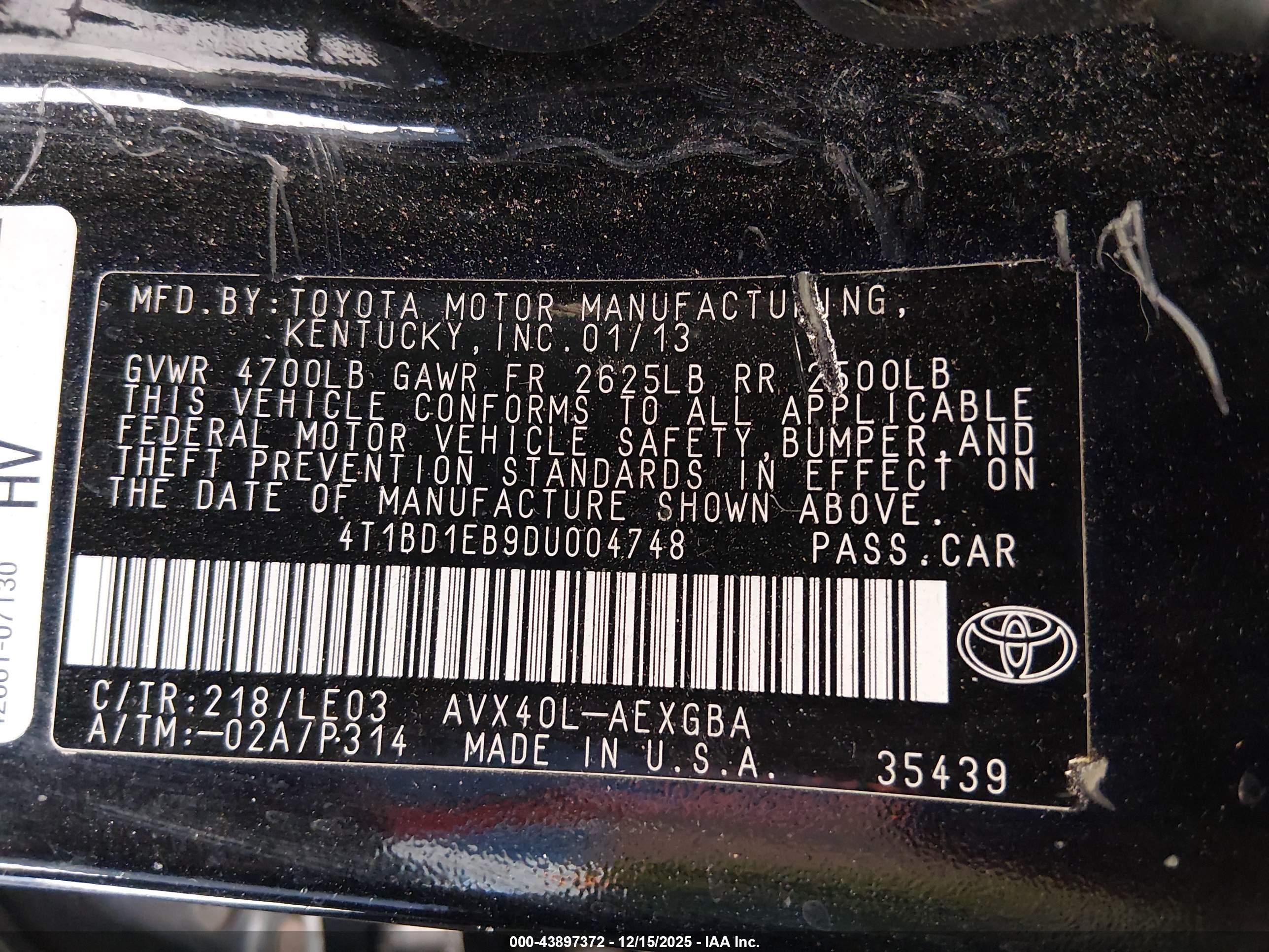 TOYOTA AVALON image 9