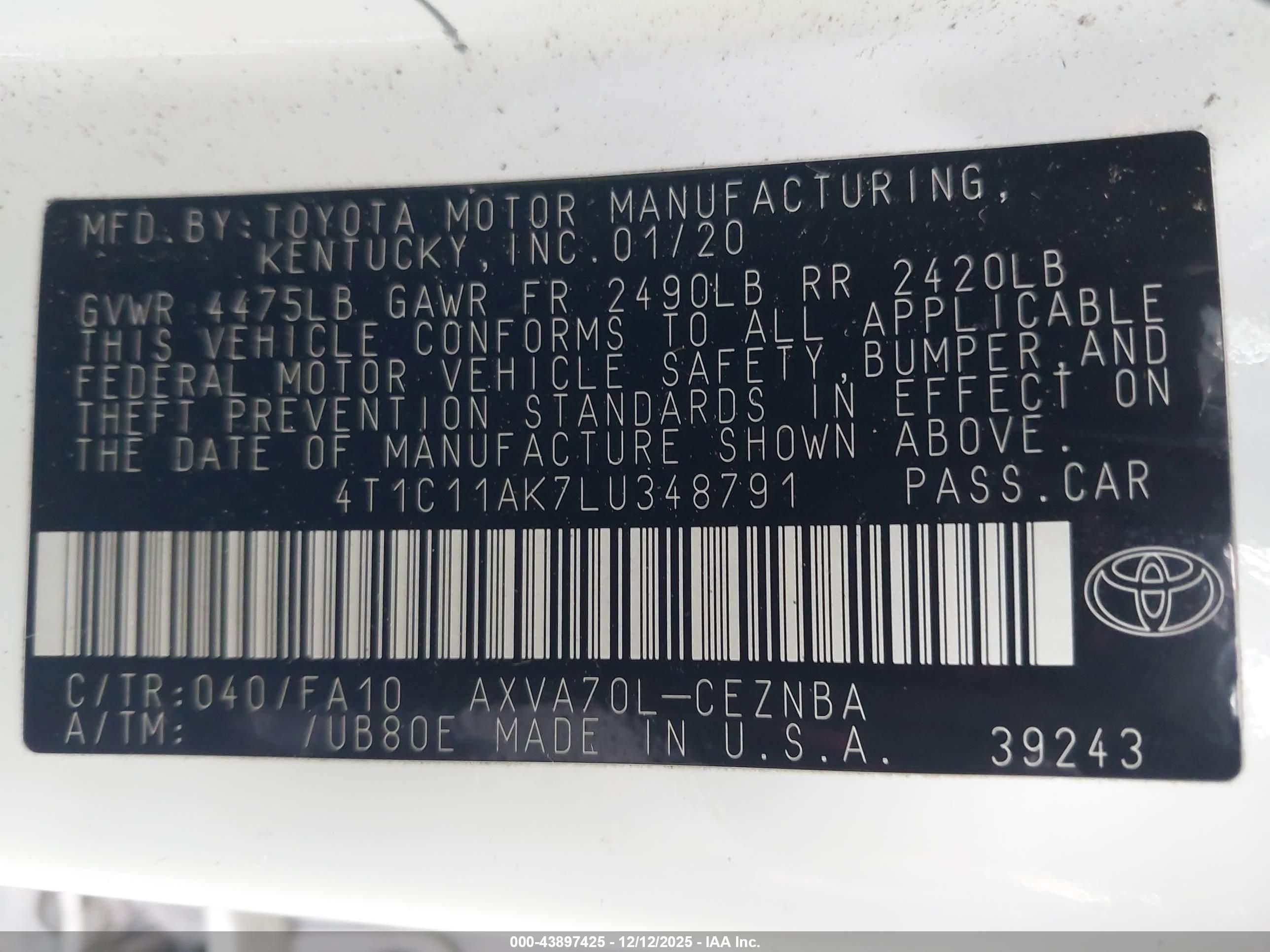 TOYOTA CAMRY image 9