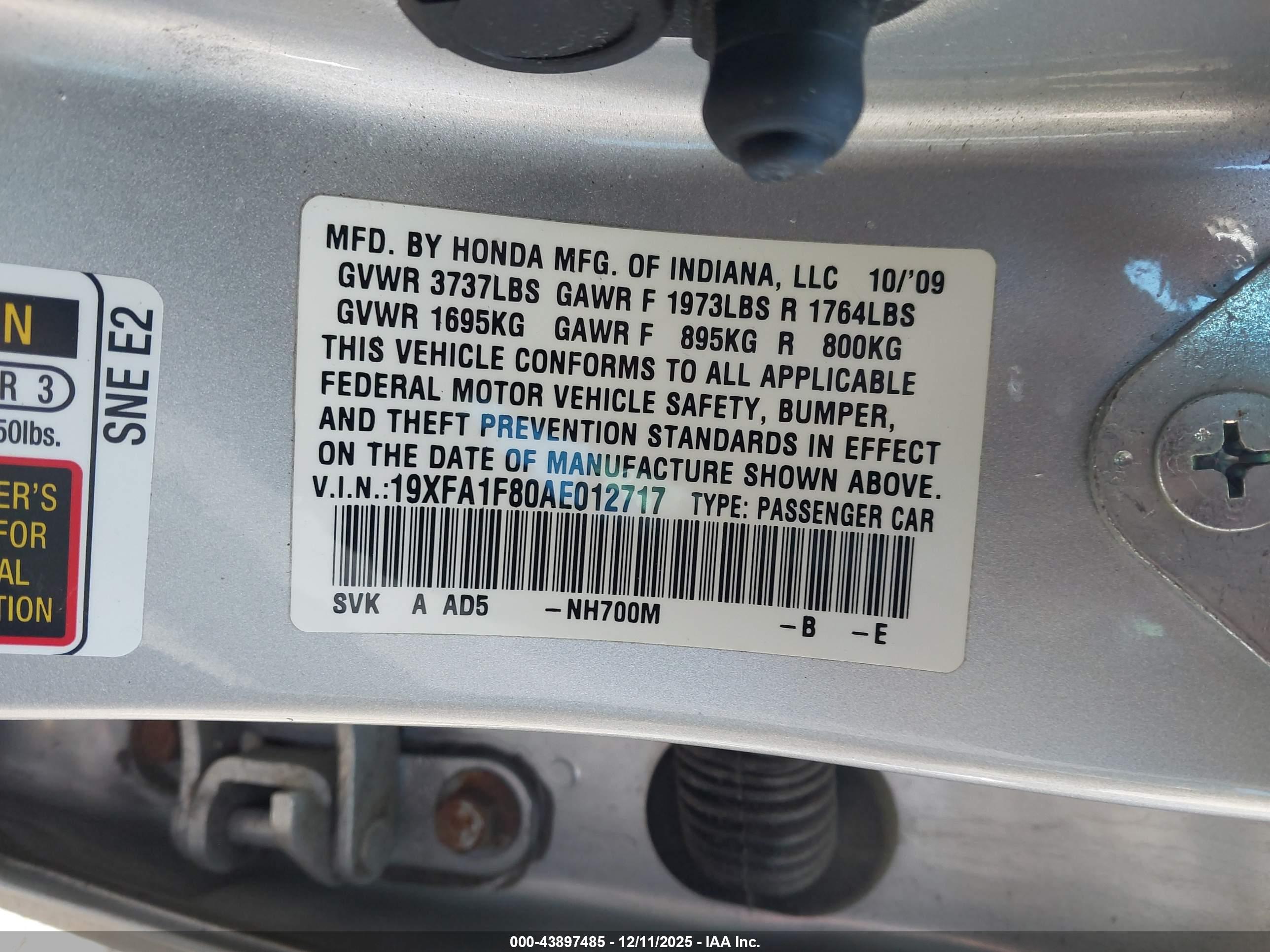 HONDA CIVIC image 9