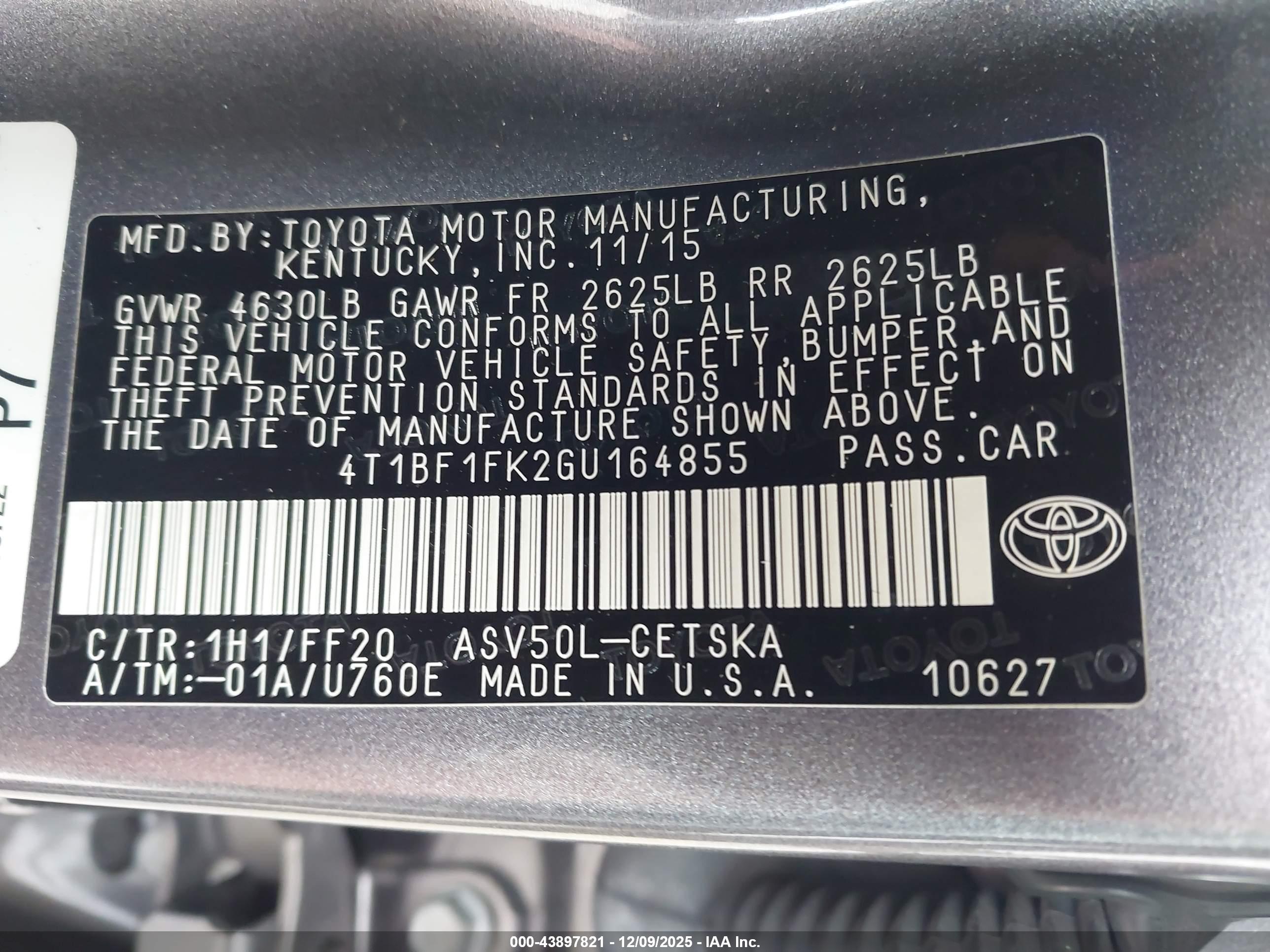 TOYOTA CAMRY image 9