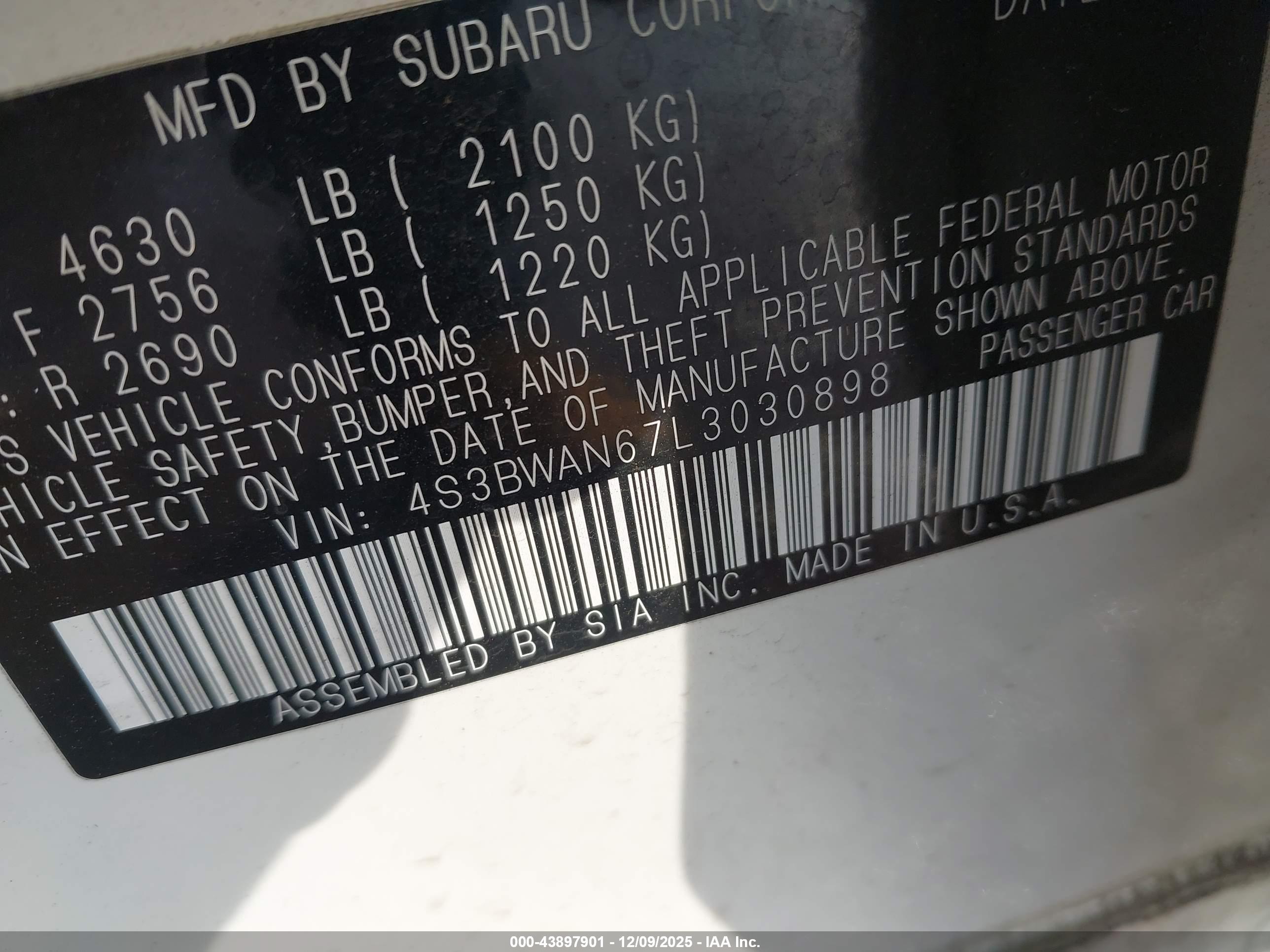 SUBARU LEGACY image 9