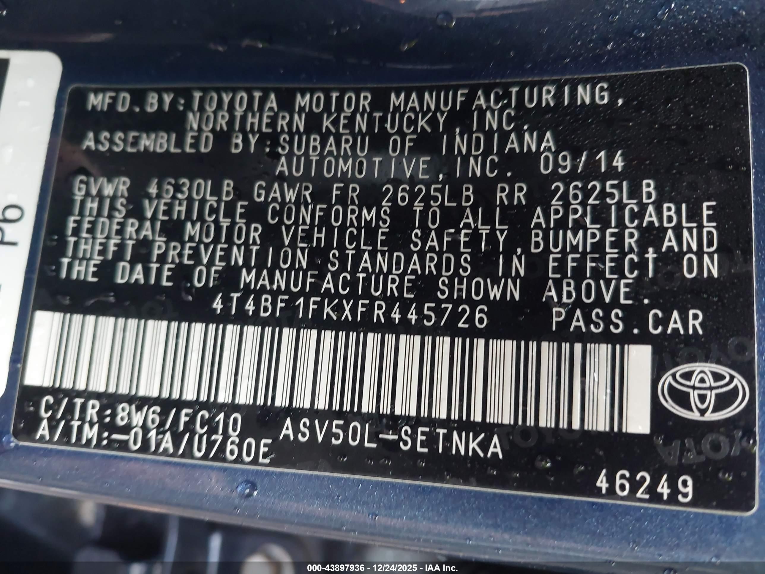 TOYOTA CAMRY image 9