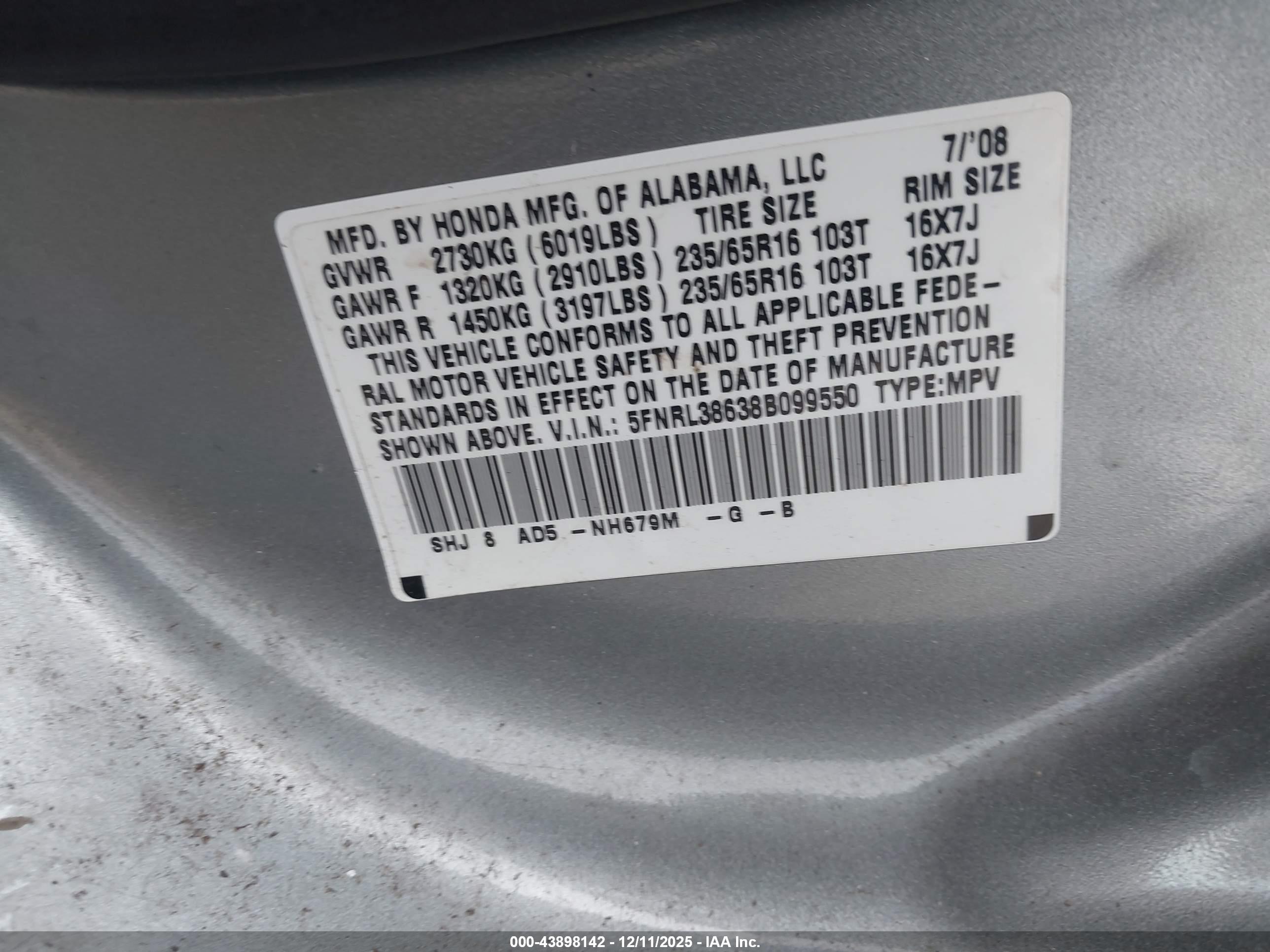 HONDA ODYSSEY image 9