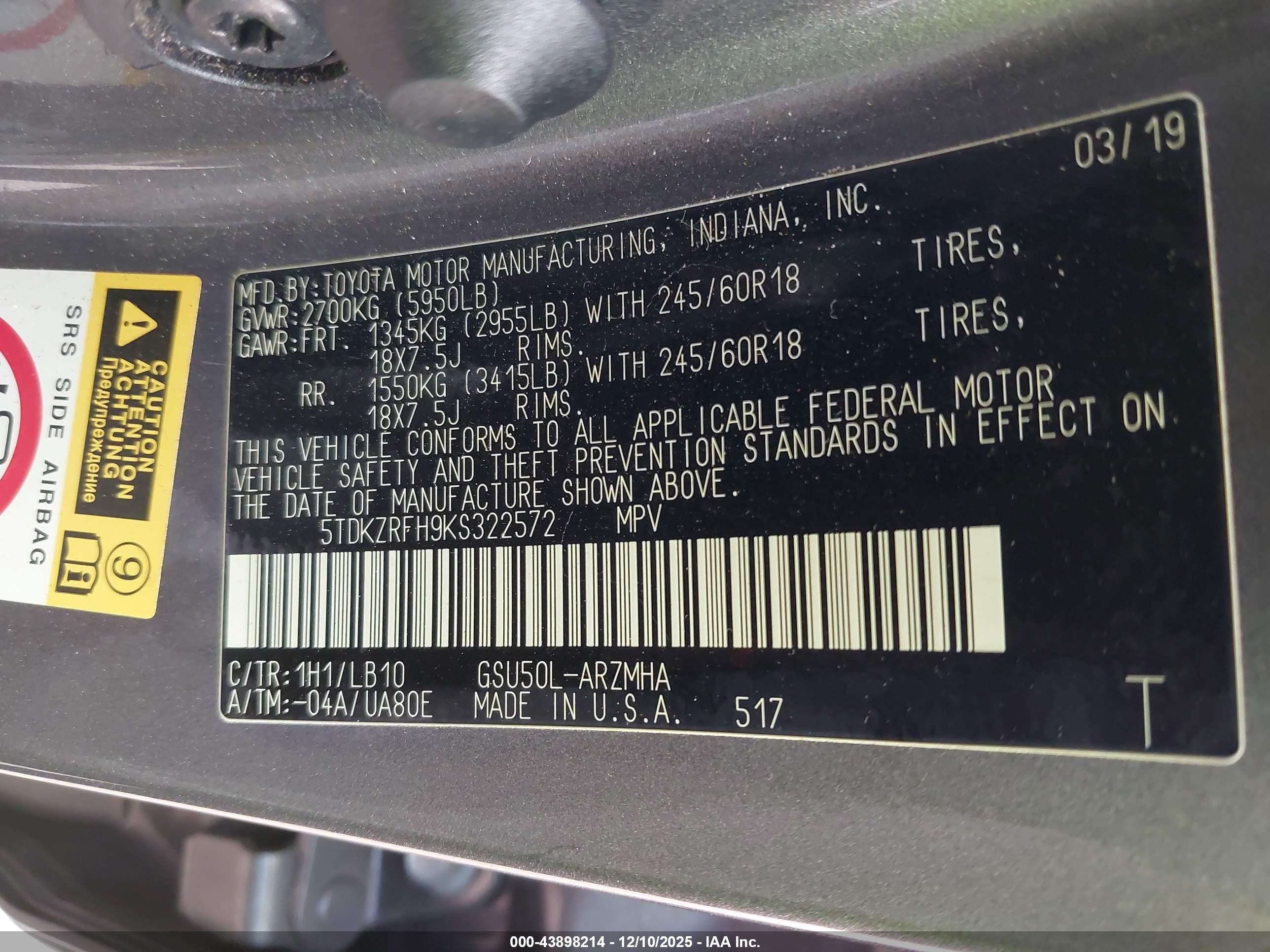 TOYOTA HIGHLANDER image 9