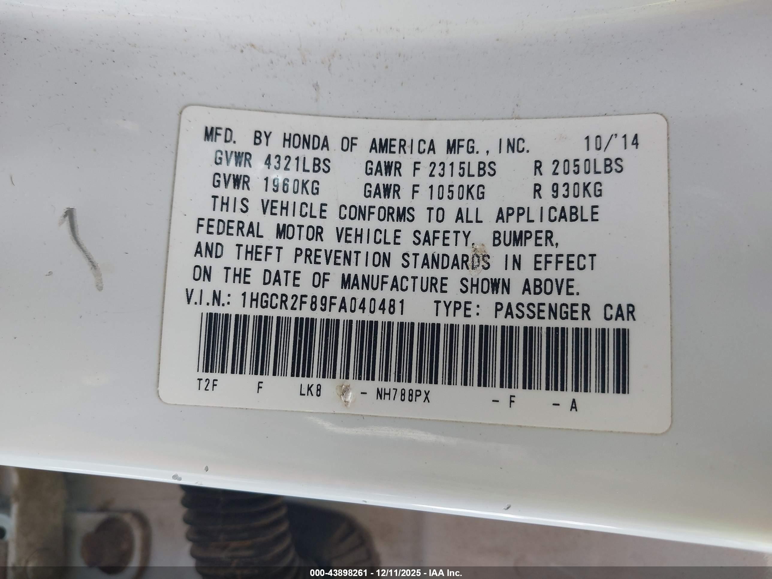HONDA ACCORD image 9