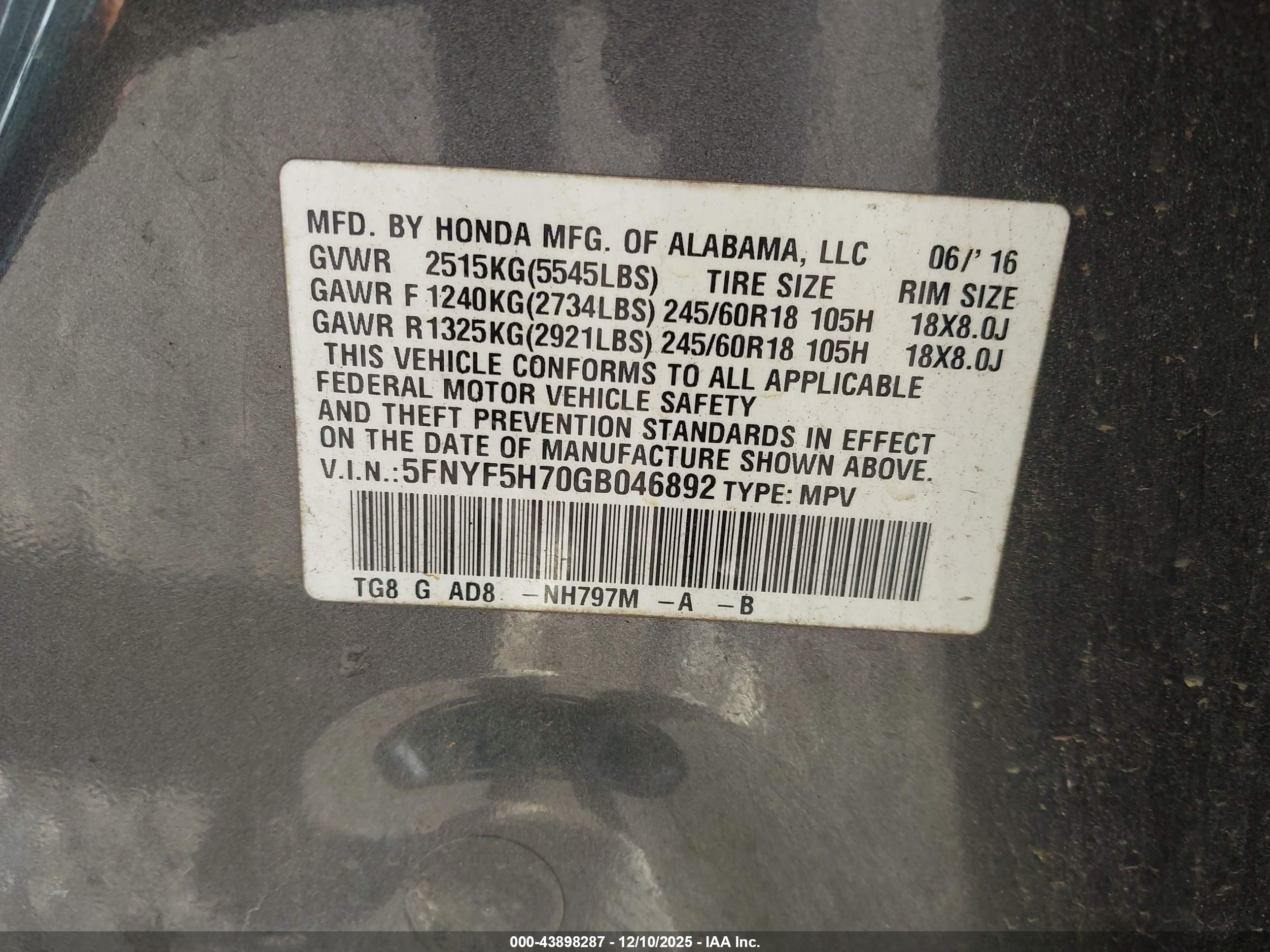 HONDA PILOT image 9