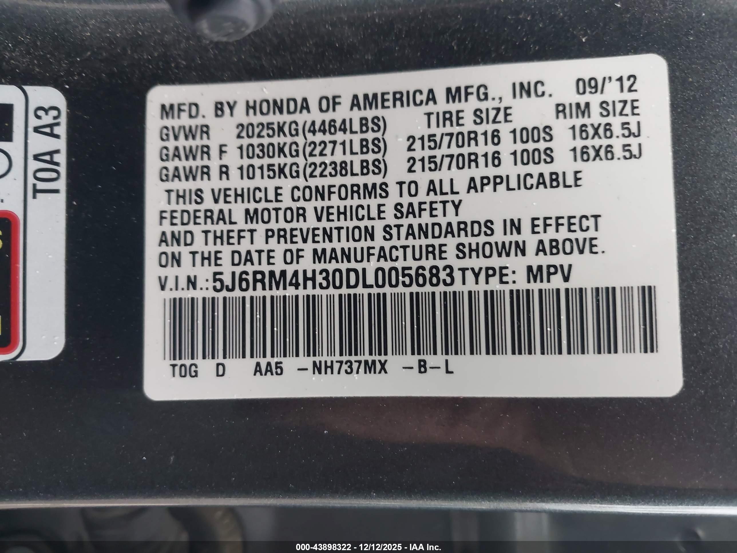 HONDA CR-V image 9
