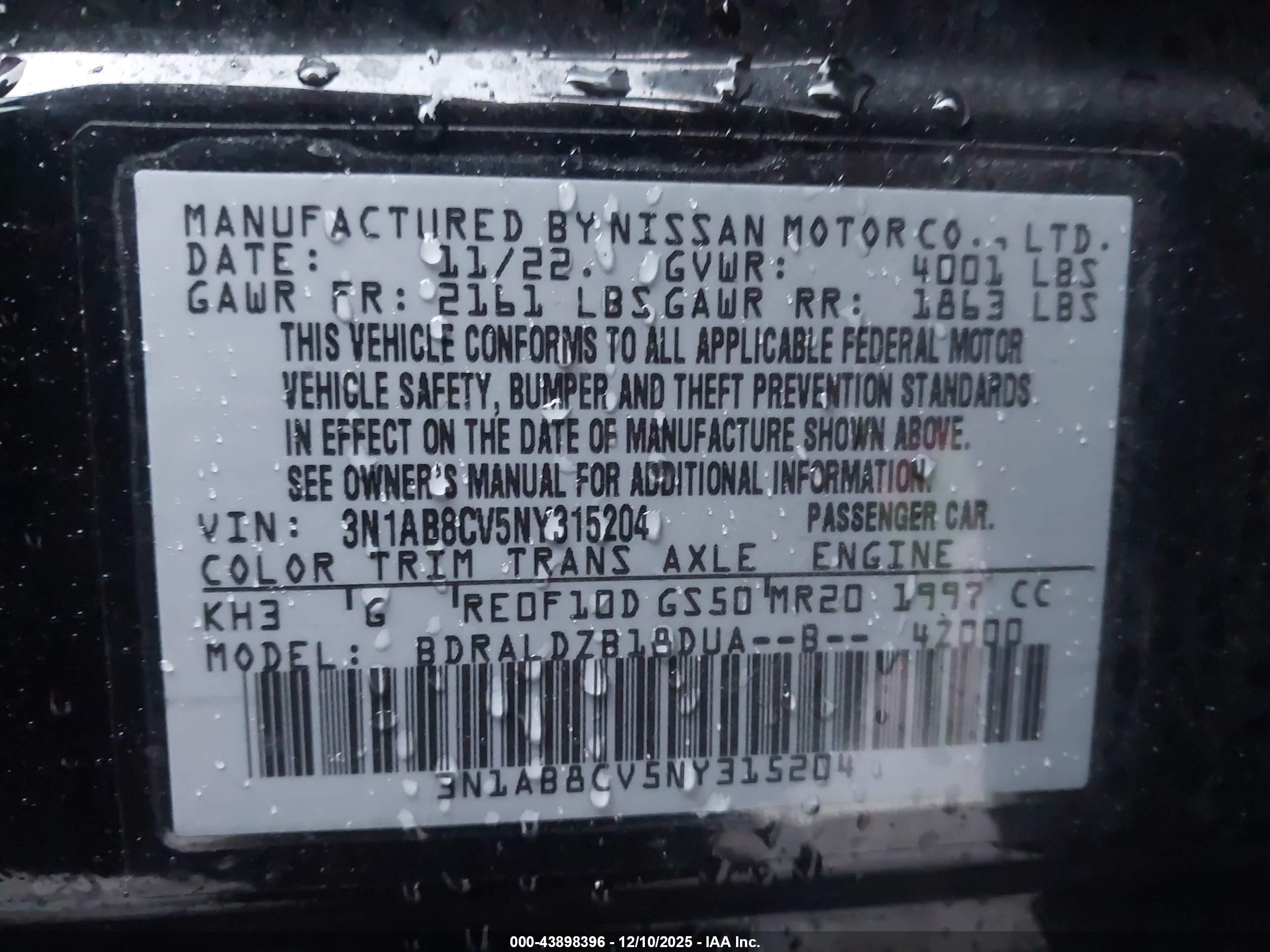 NISSAN SENTRA image 9