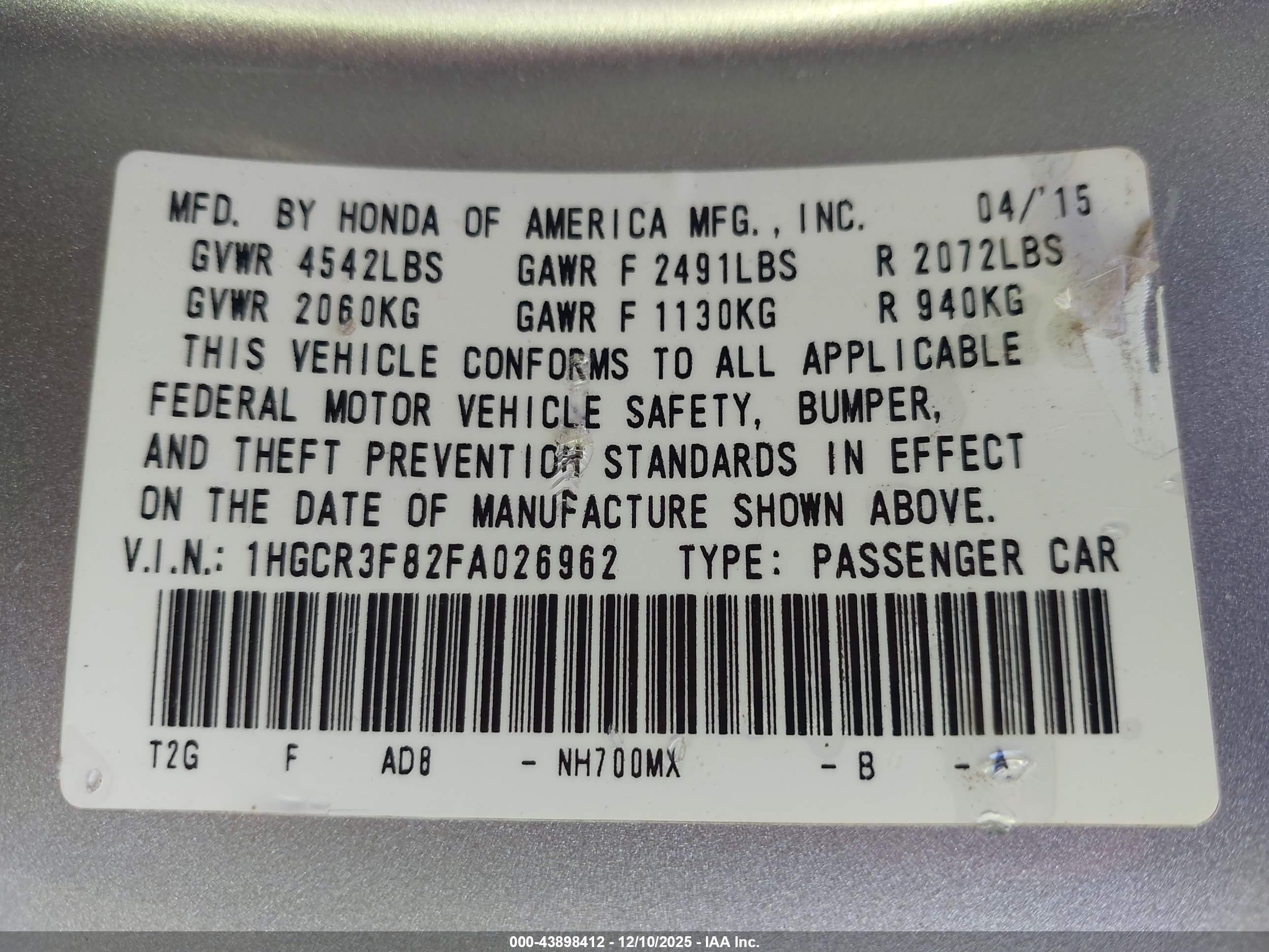HONDA ACCORD image 9