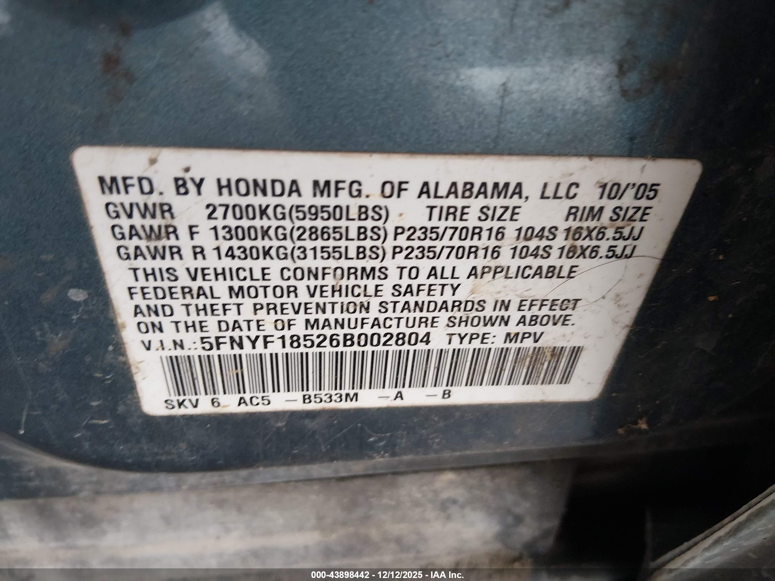 HONDA PILOT image 9