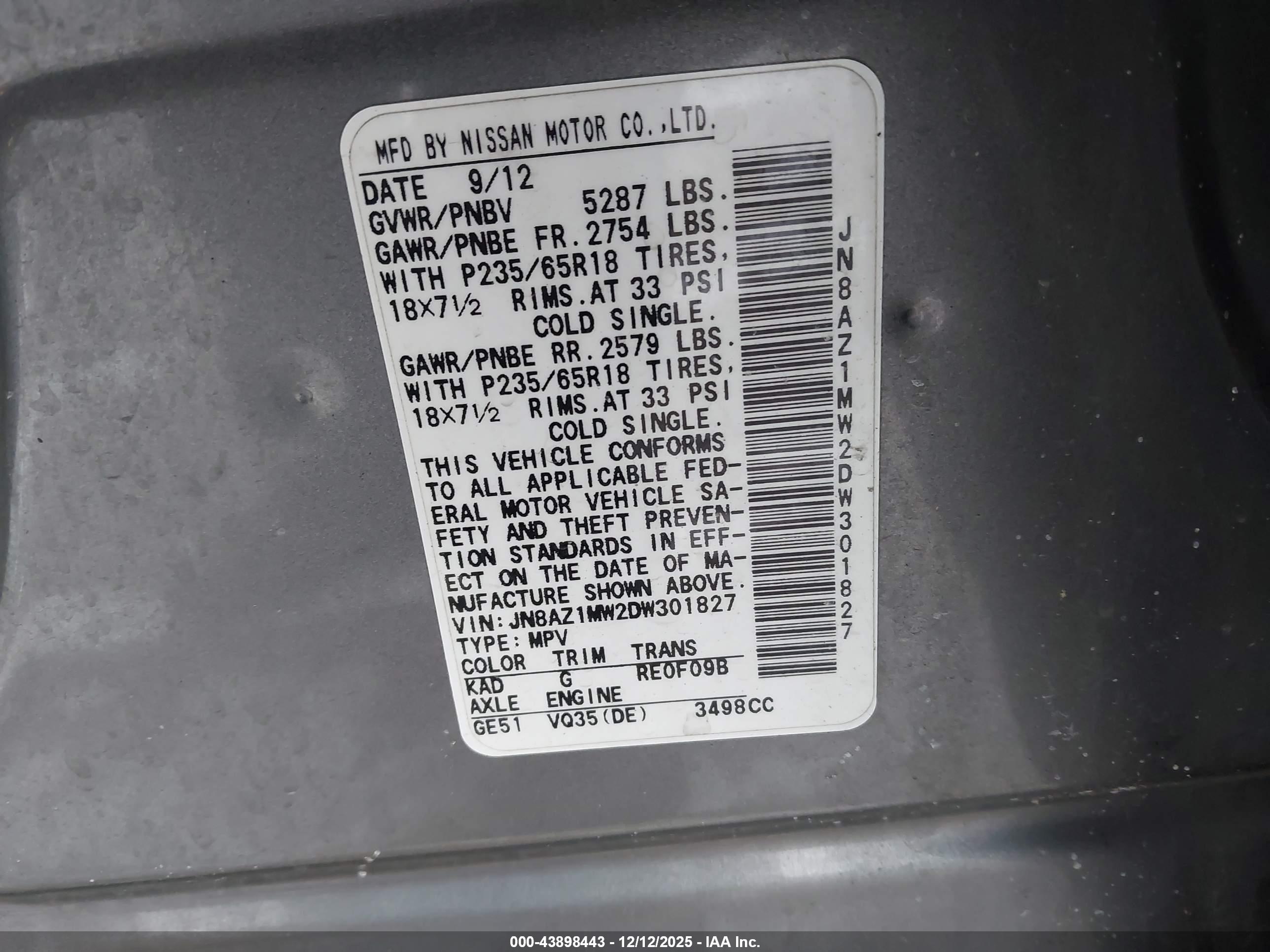 NISSAN MURANO image 9