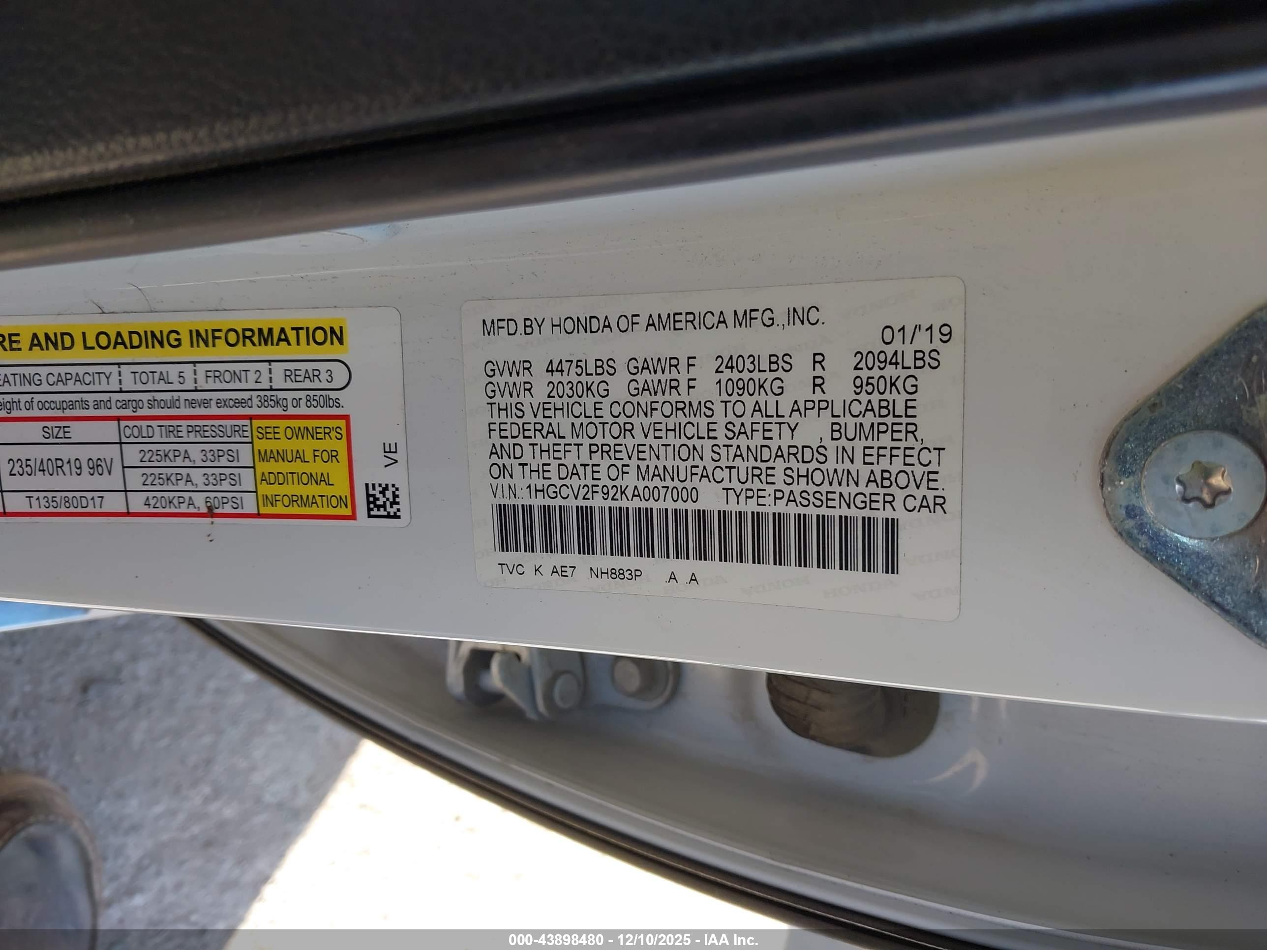 HONDA ACCORD image 9