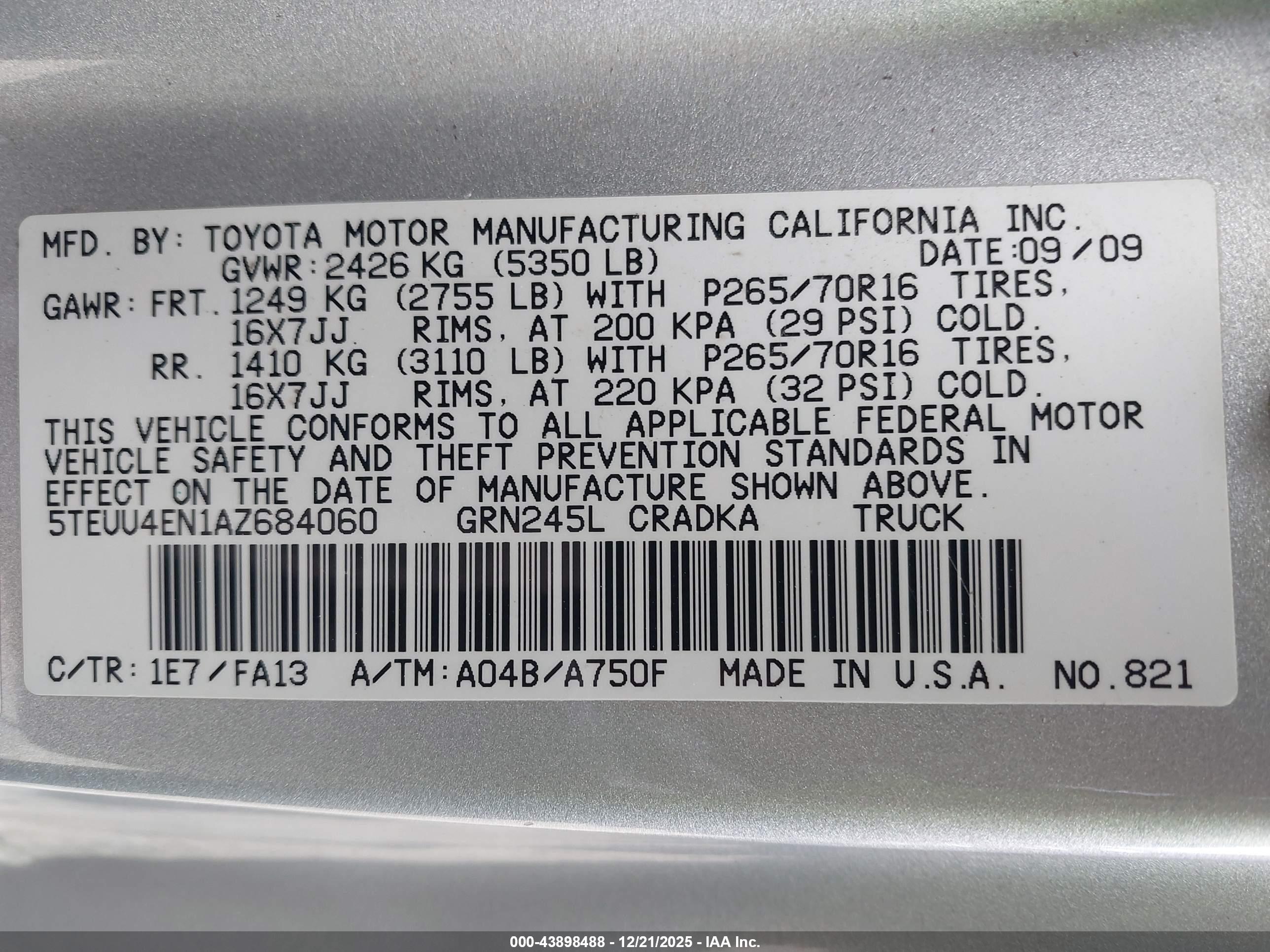 TOYOTA TACOMA image 9
