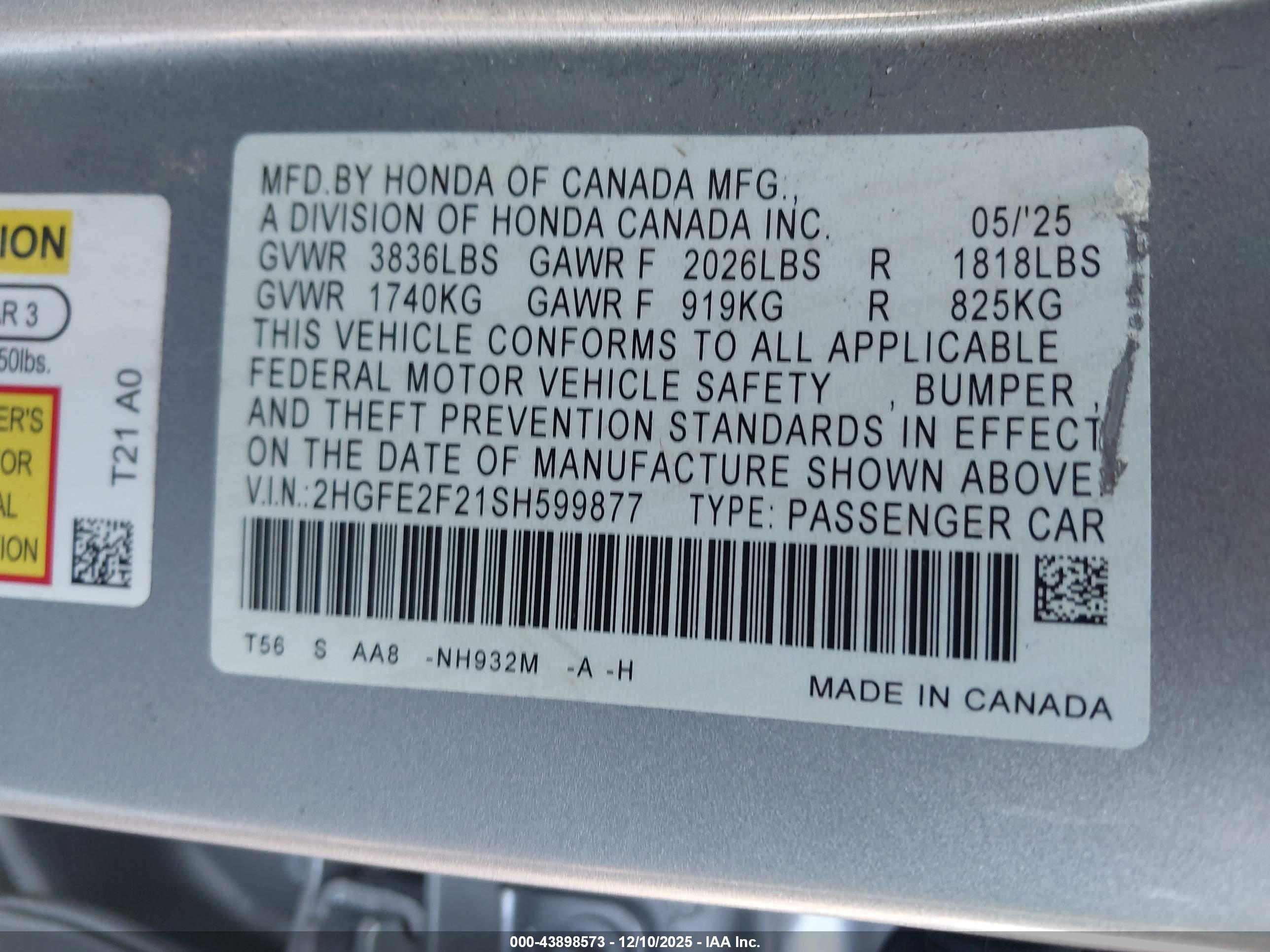 HONDA CIVIC image 9