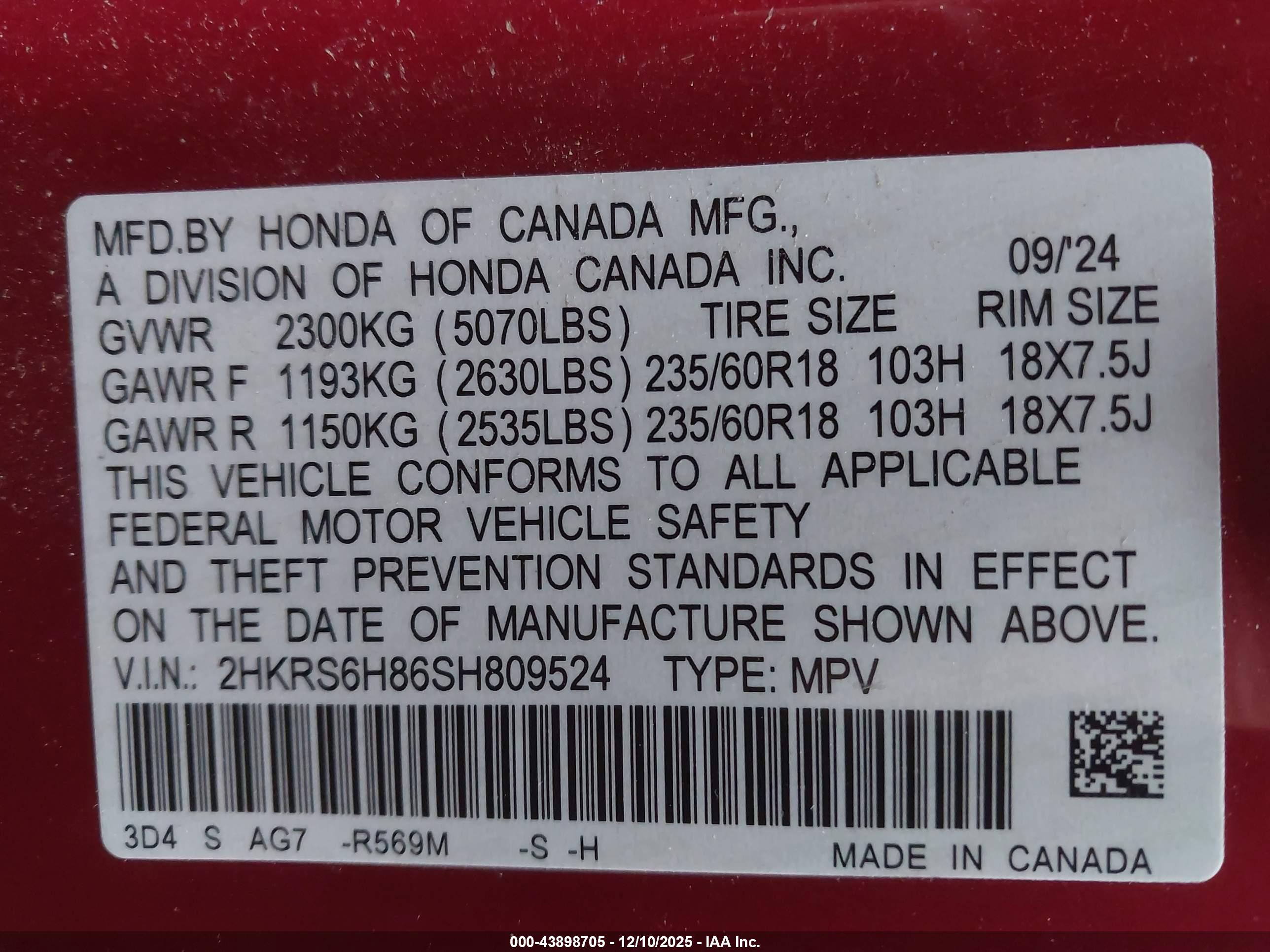HONDA CR-V image 9