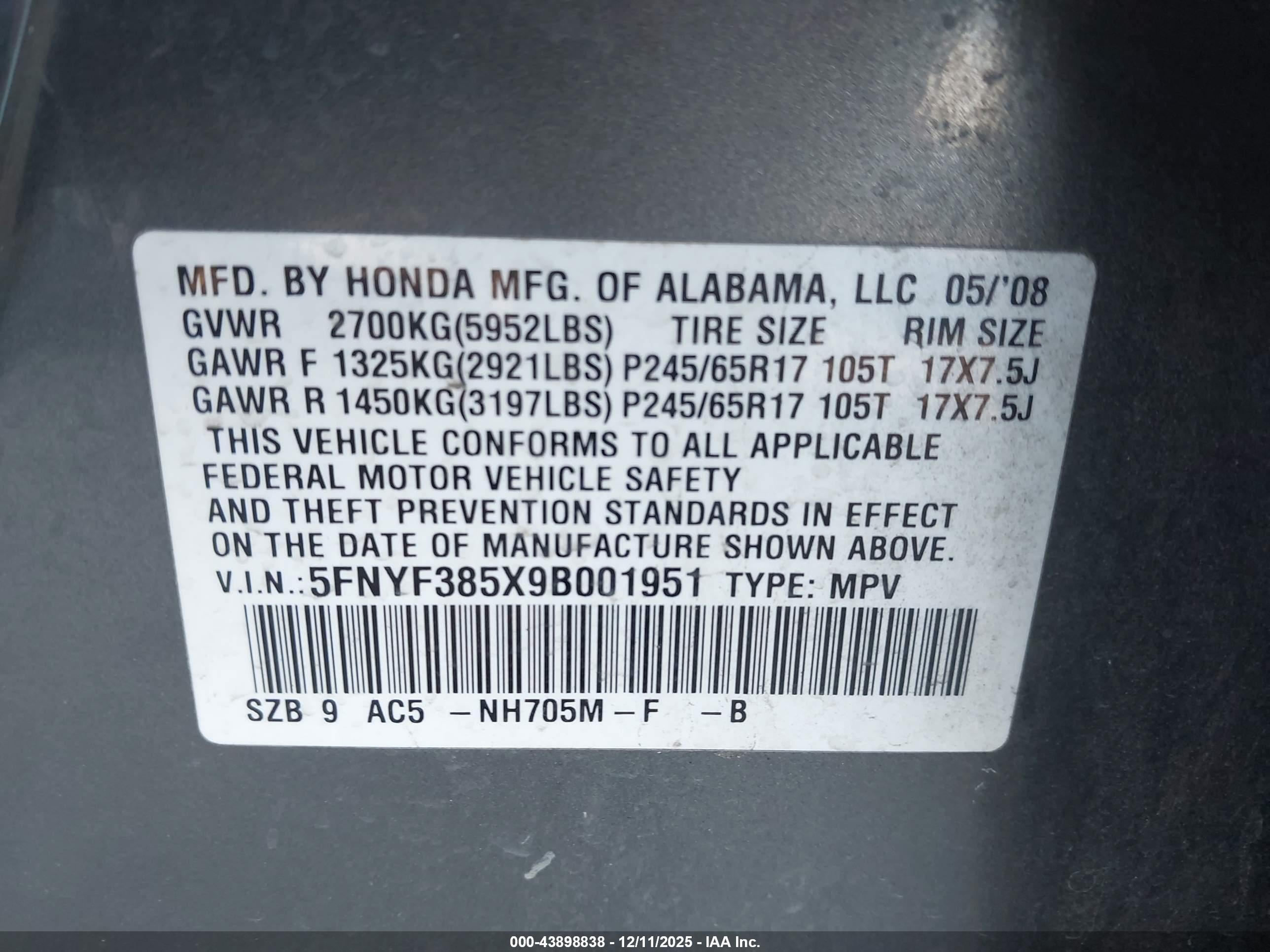HONDA PILOT image 9