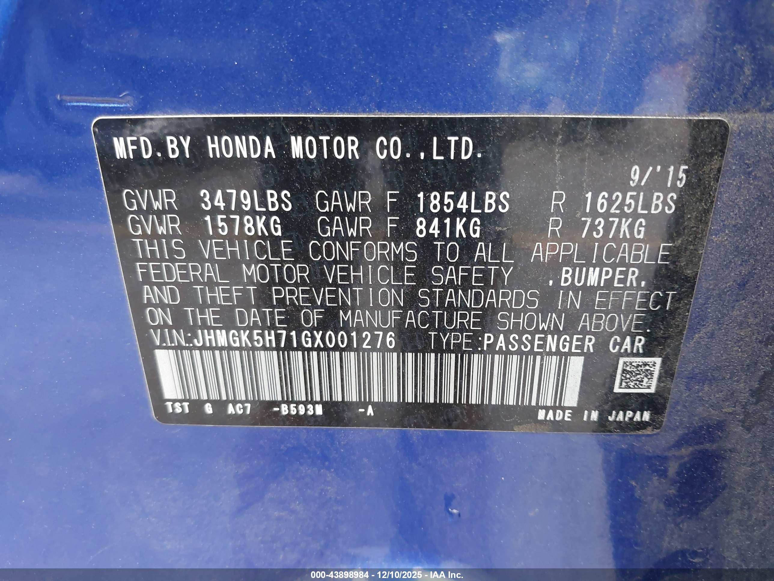 HONDA FIT image 9