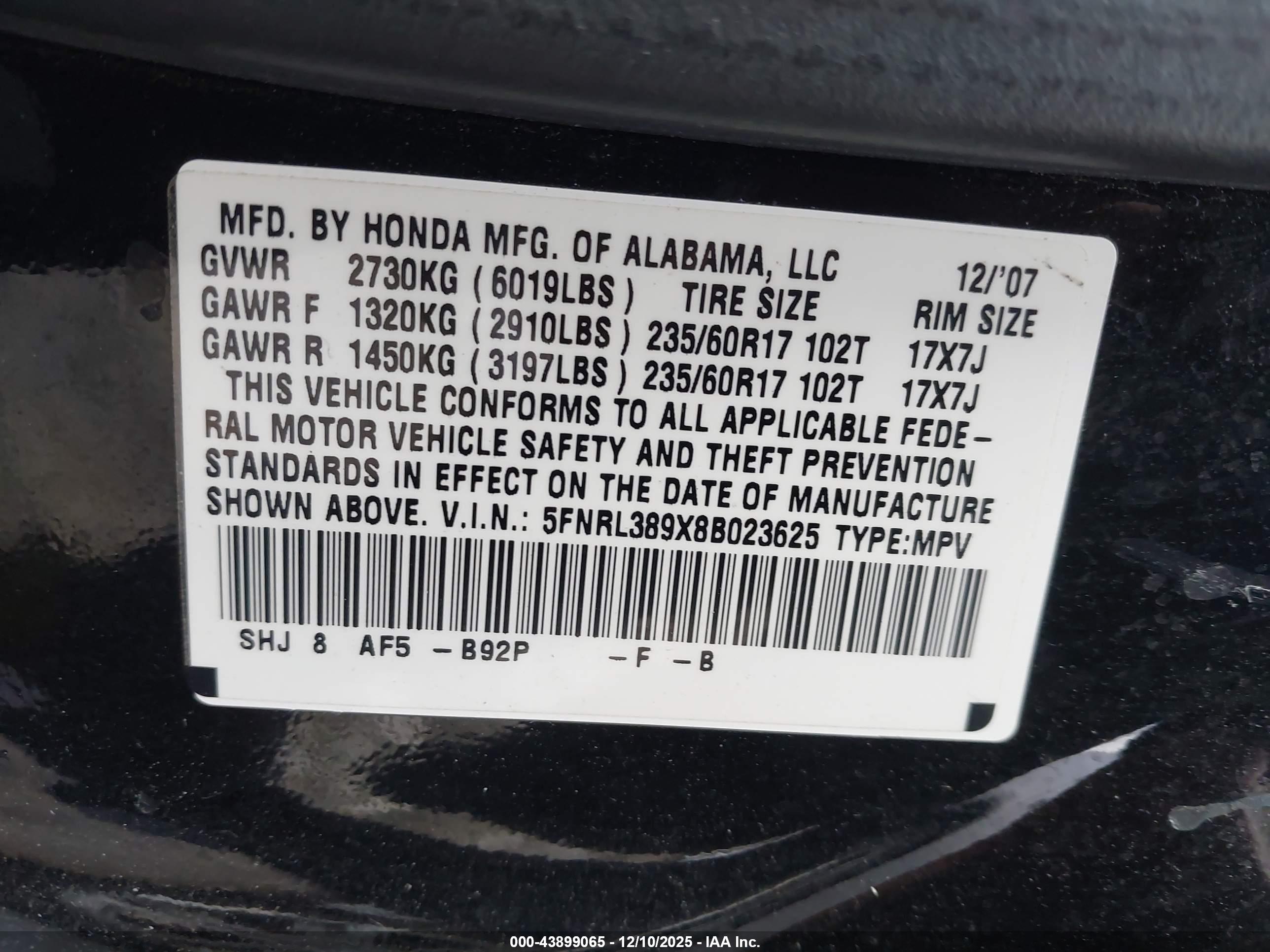 HONDA ODYSSEY image 9