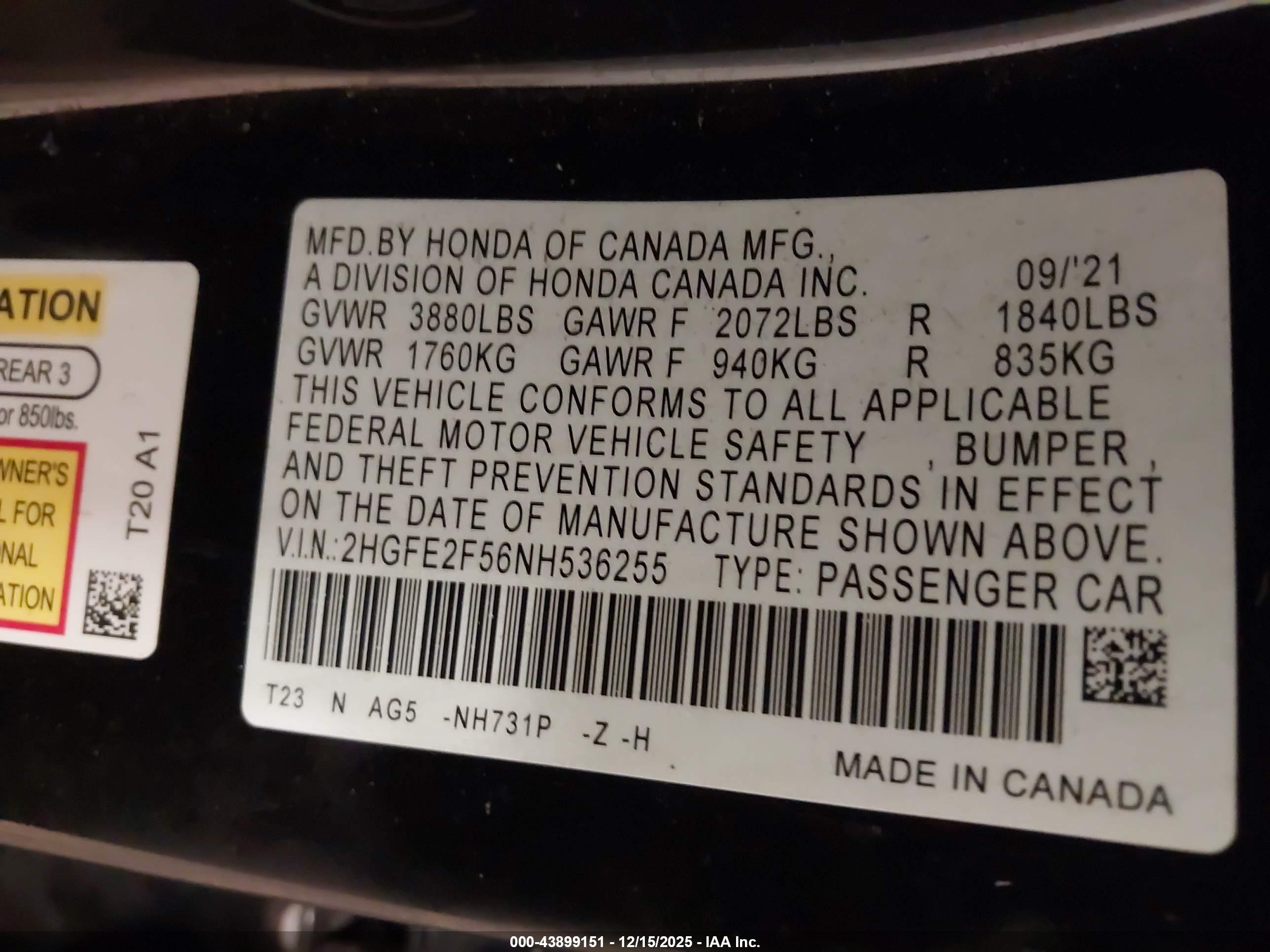 HONDA CIVIC image 9