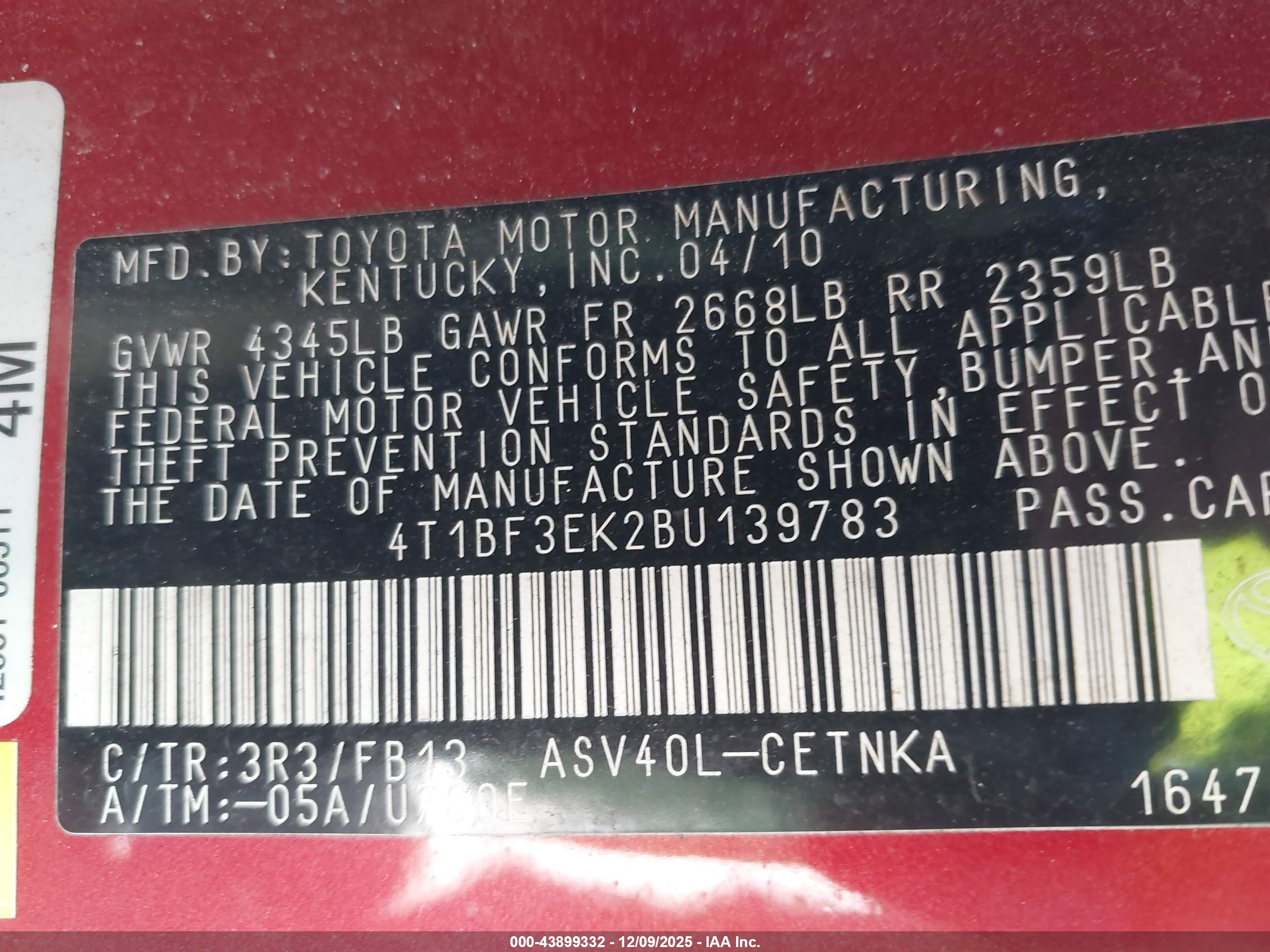 TOYOTA CAMRY image 9