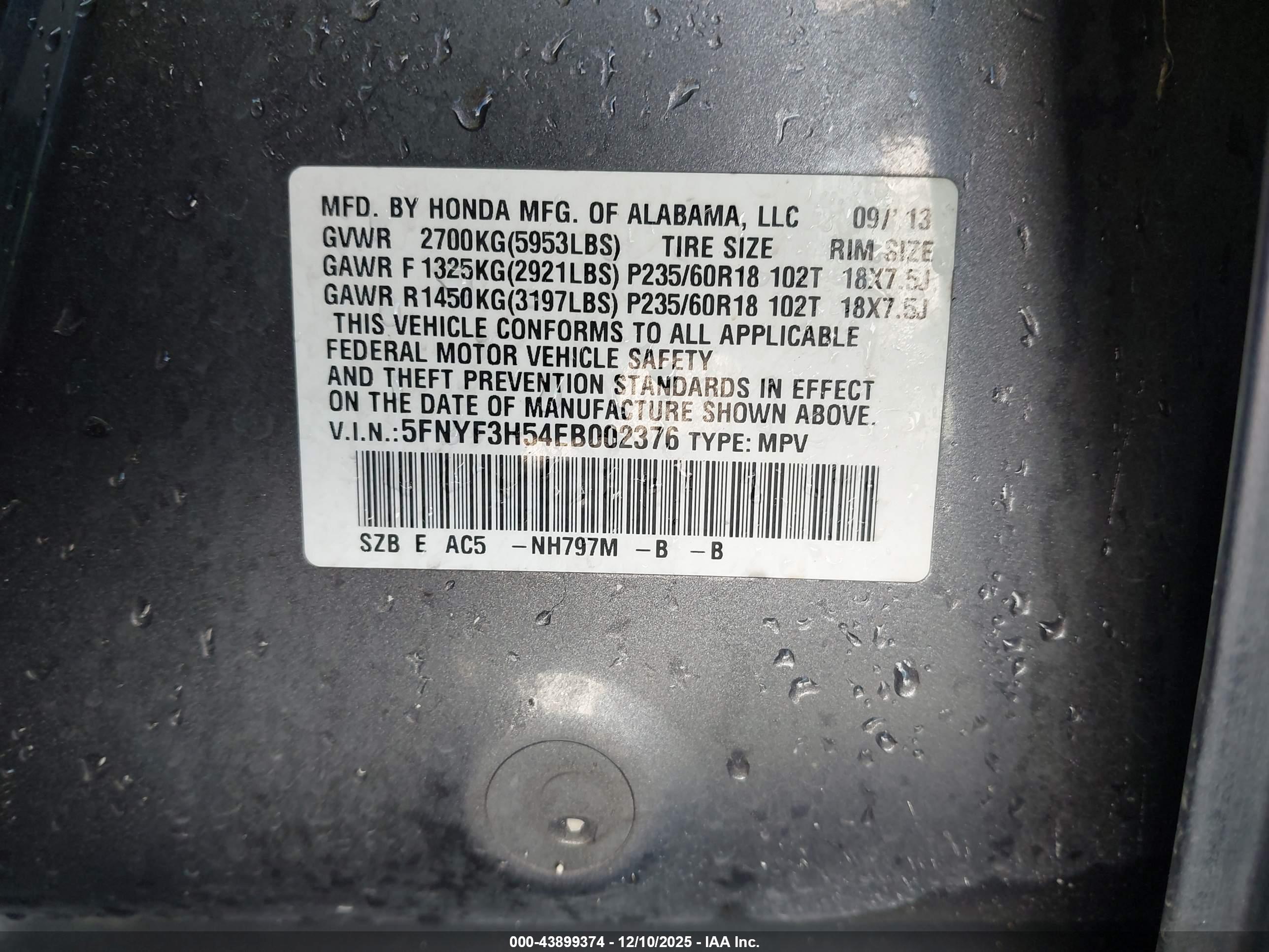 HONDA PILOT image 9