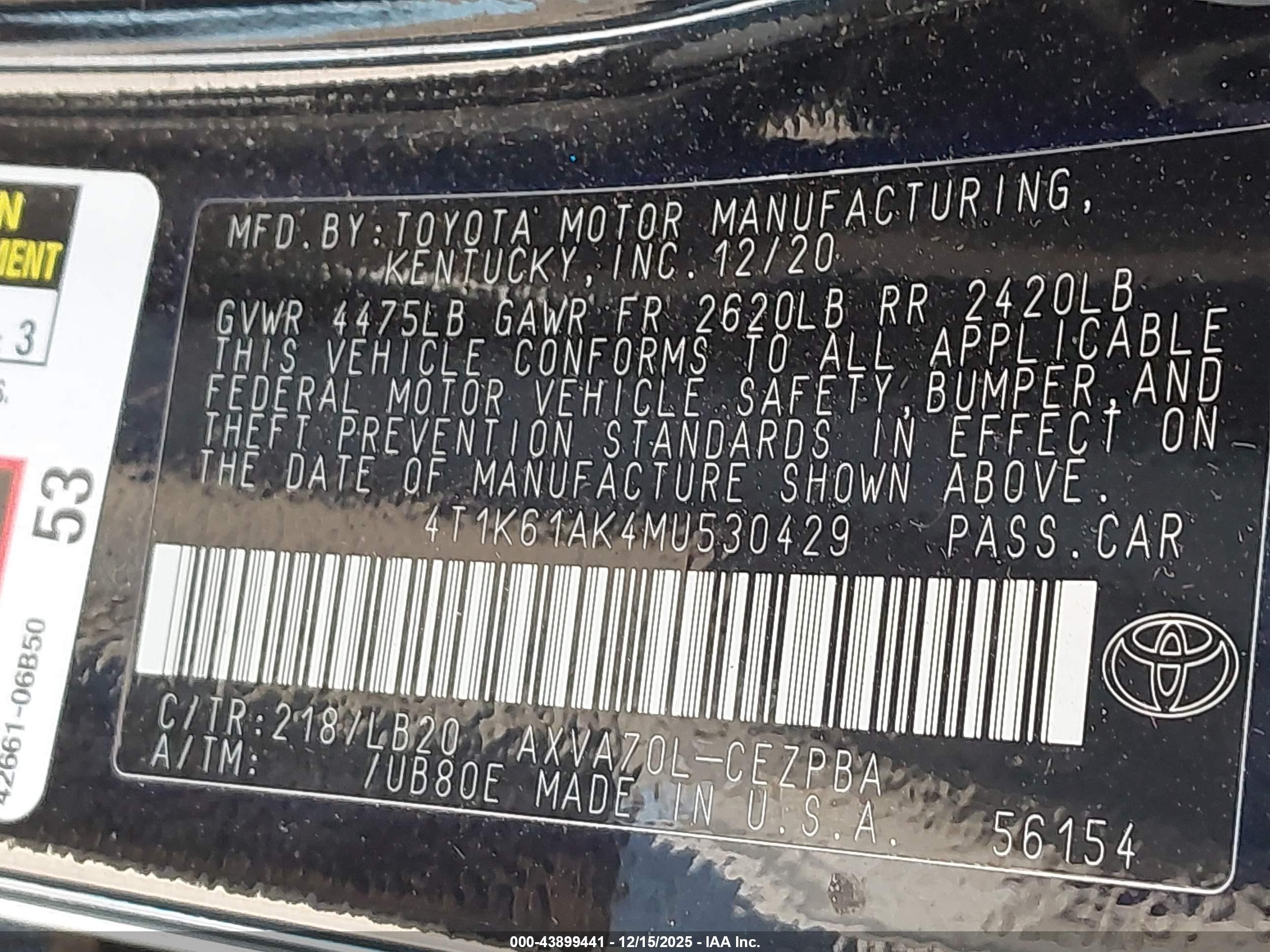TOYOTA CAMRY image 9
