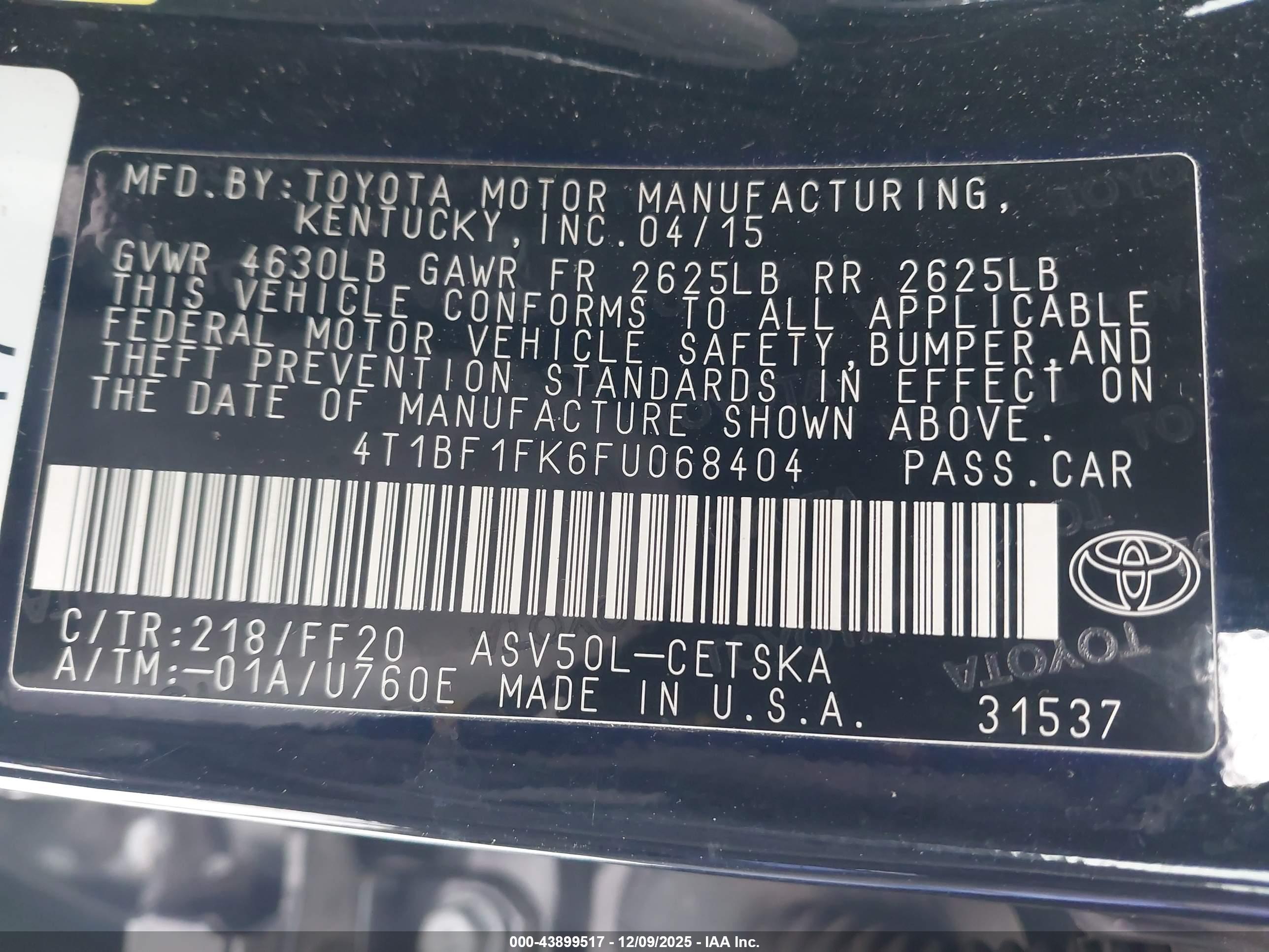 TOYOTA CAMRY image 9
