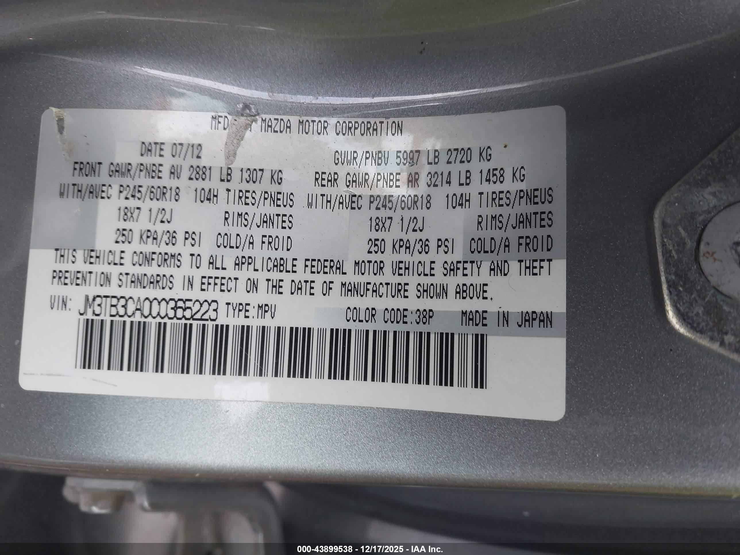 MAZDA CX-9 image 9