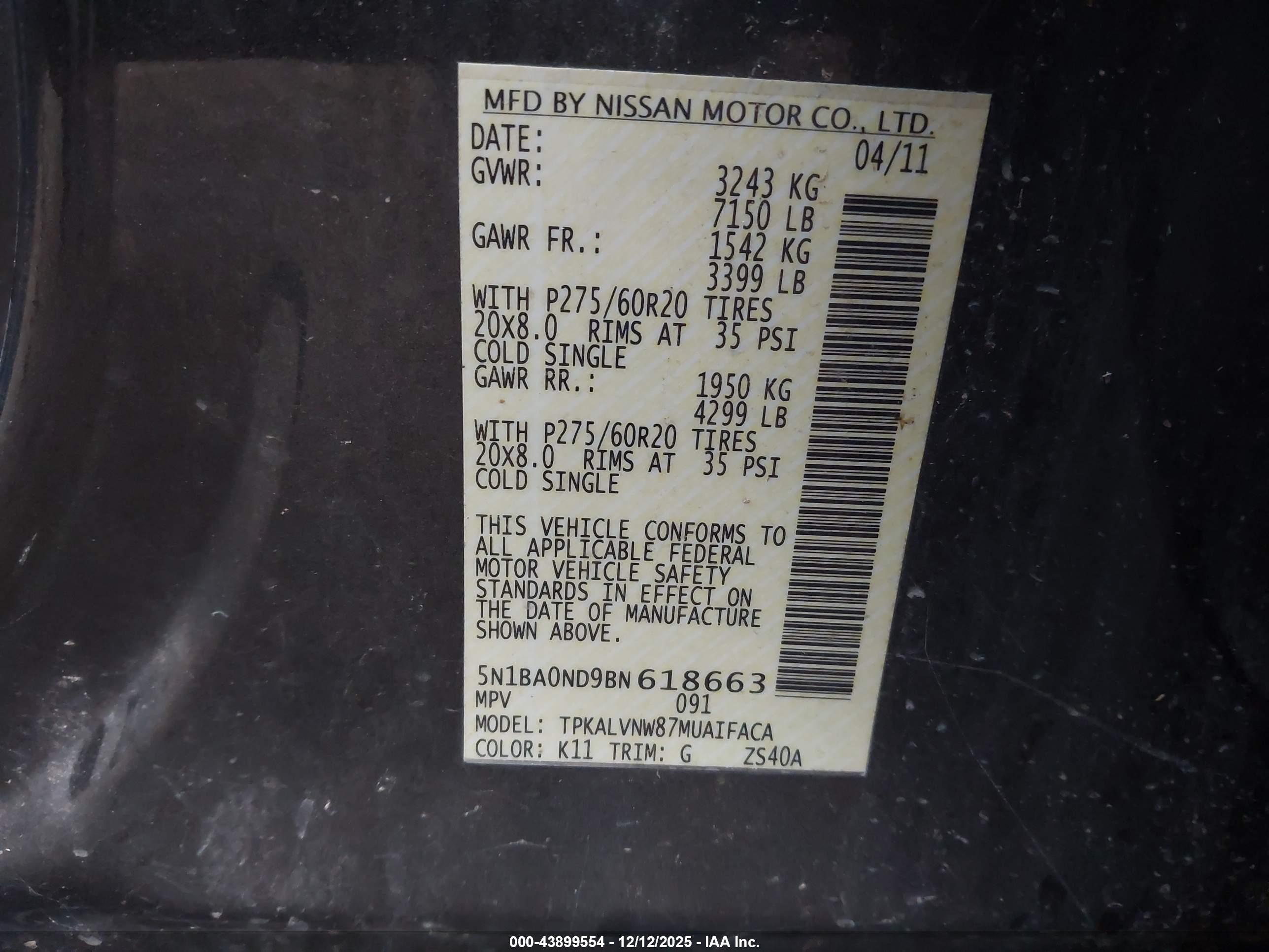 NISSAN ARMADA image 9
