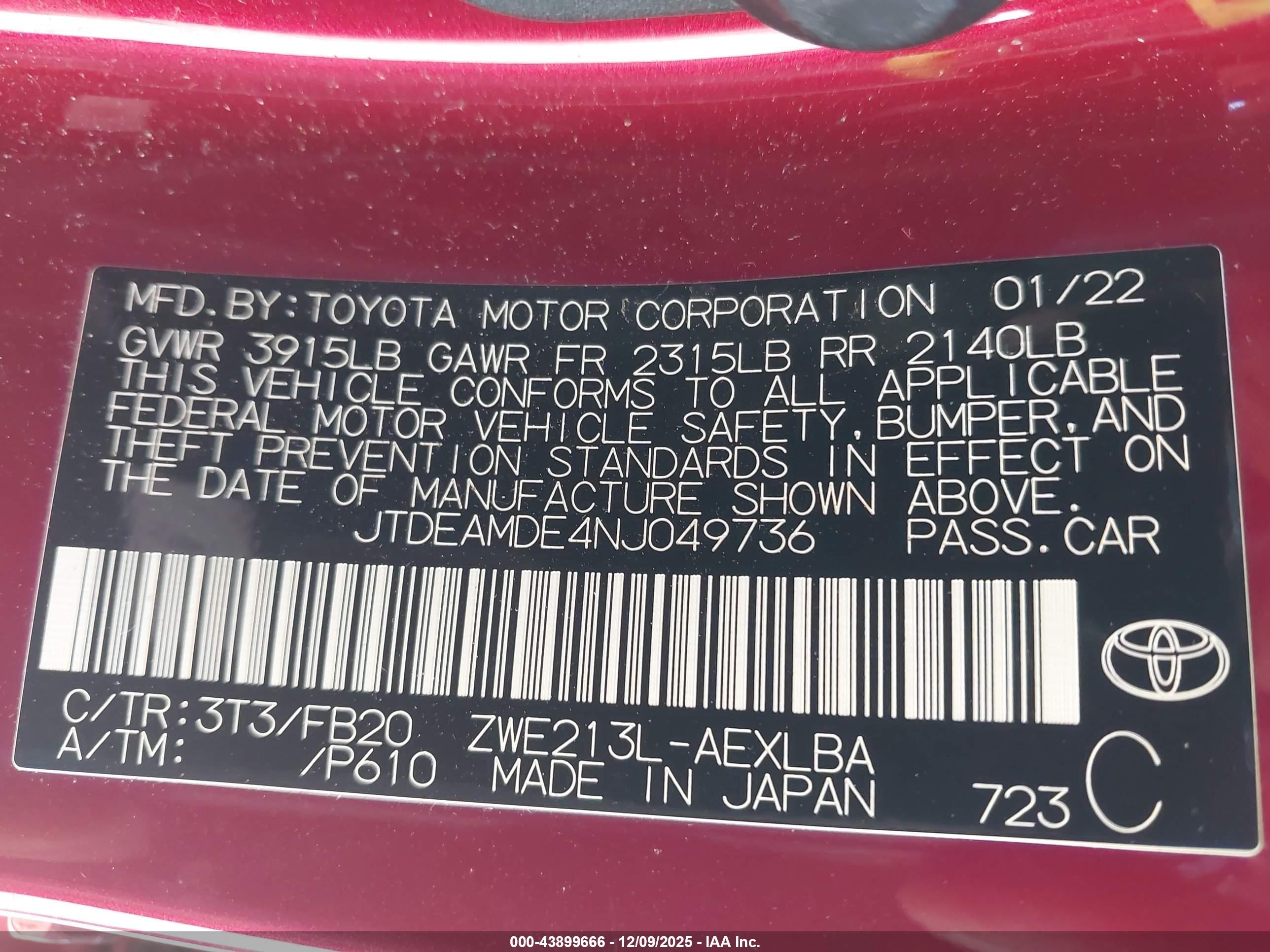 TOYOTA COROLLA image 9