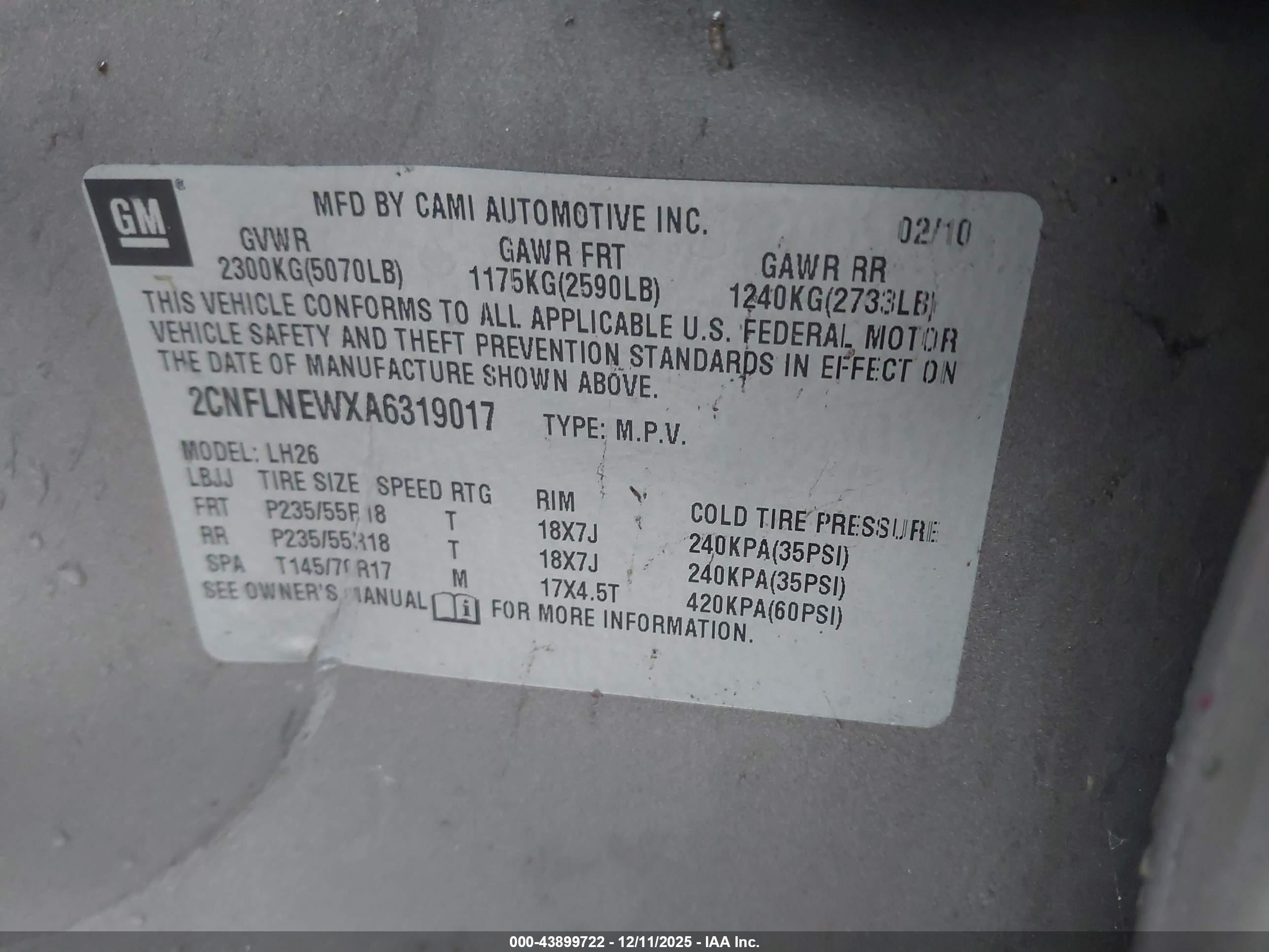 CHEVROLET EQUINOX image 9
