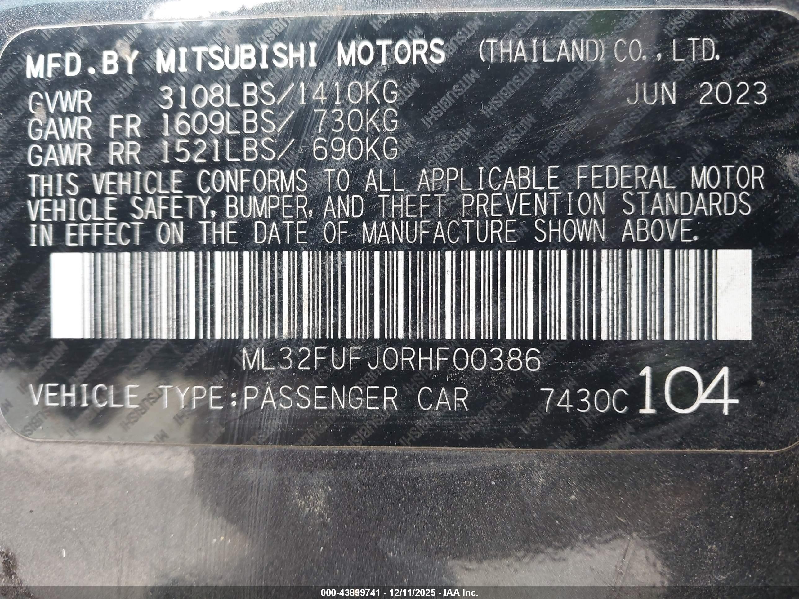 MITSUBISHI MIRAGE image 9