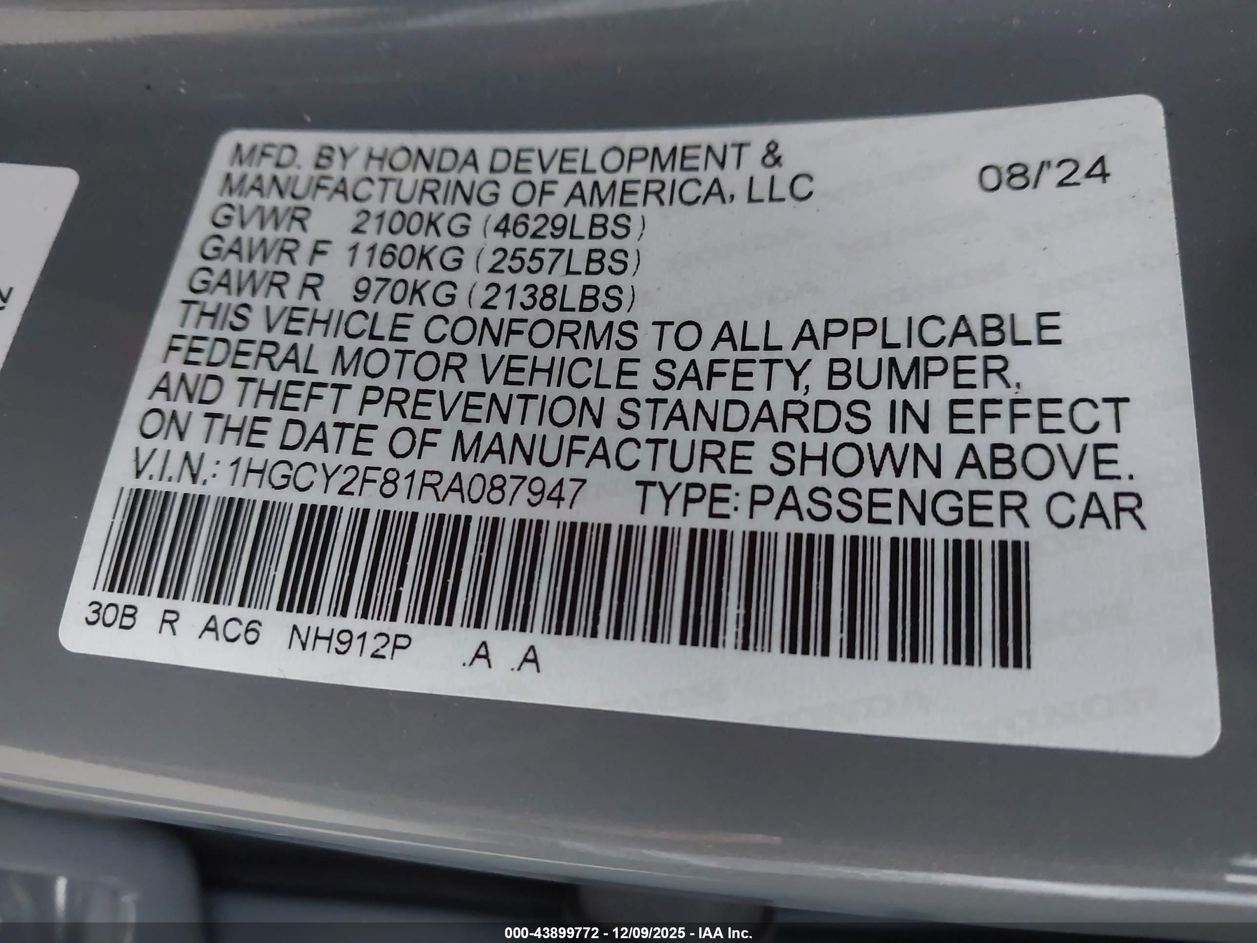 HONDA ACCORD image 9
